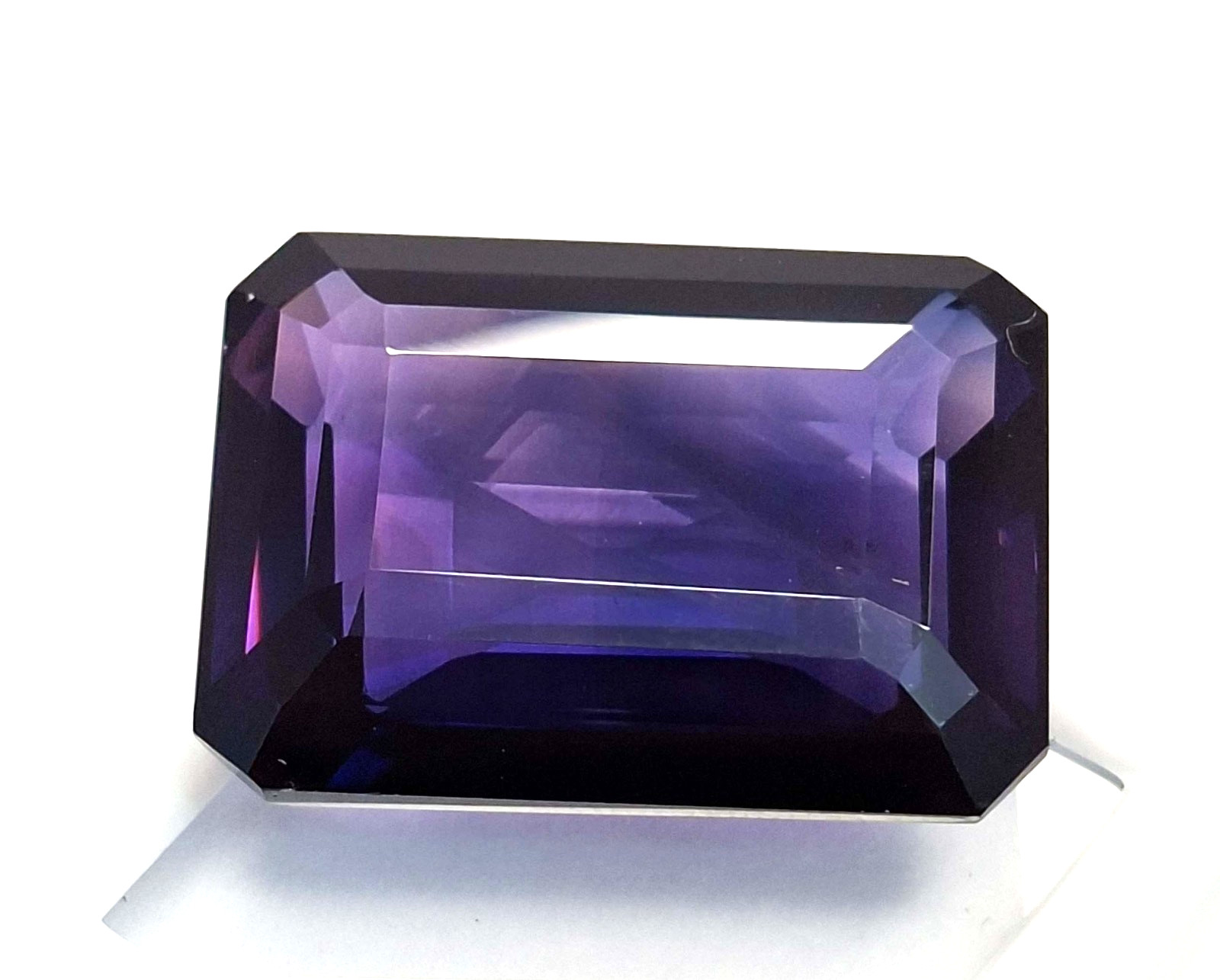 Deep Purple Amethyst Emerald Cut 55-57 Ct Natural Certified Loose Gemstone RK841