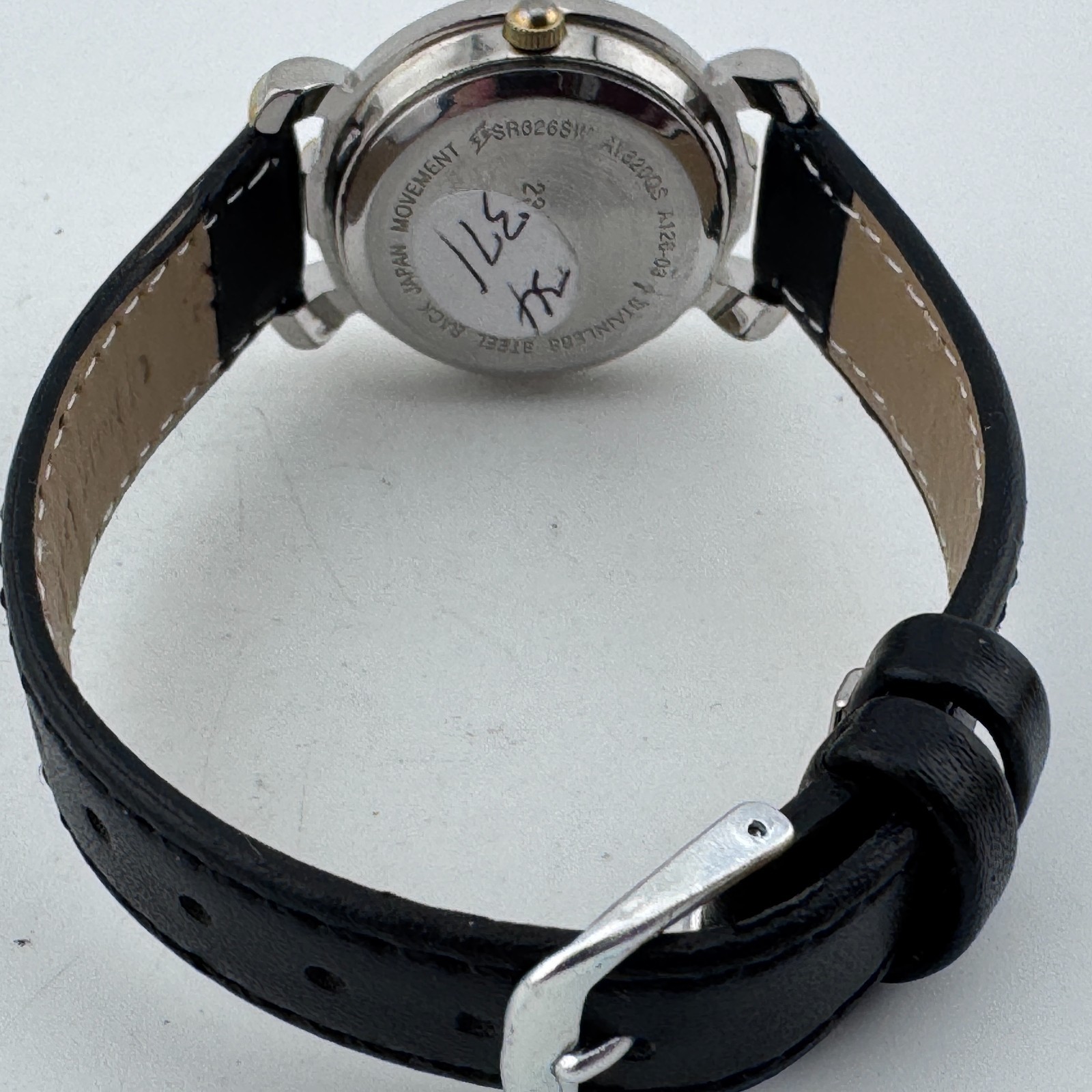 VTG Japan Movt Quartz Watch Women Moon Phase Dual Tone Leather Analog New Batter
