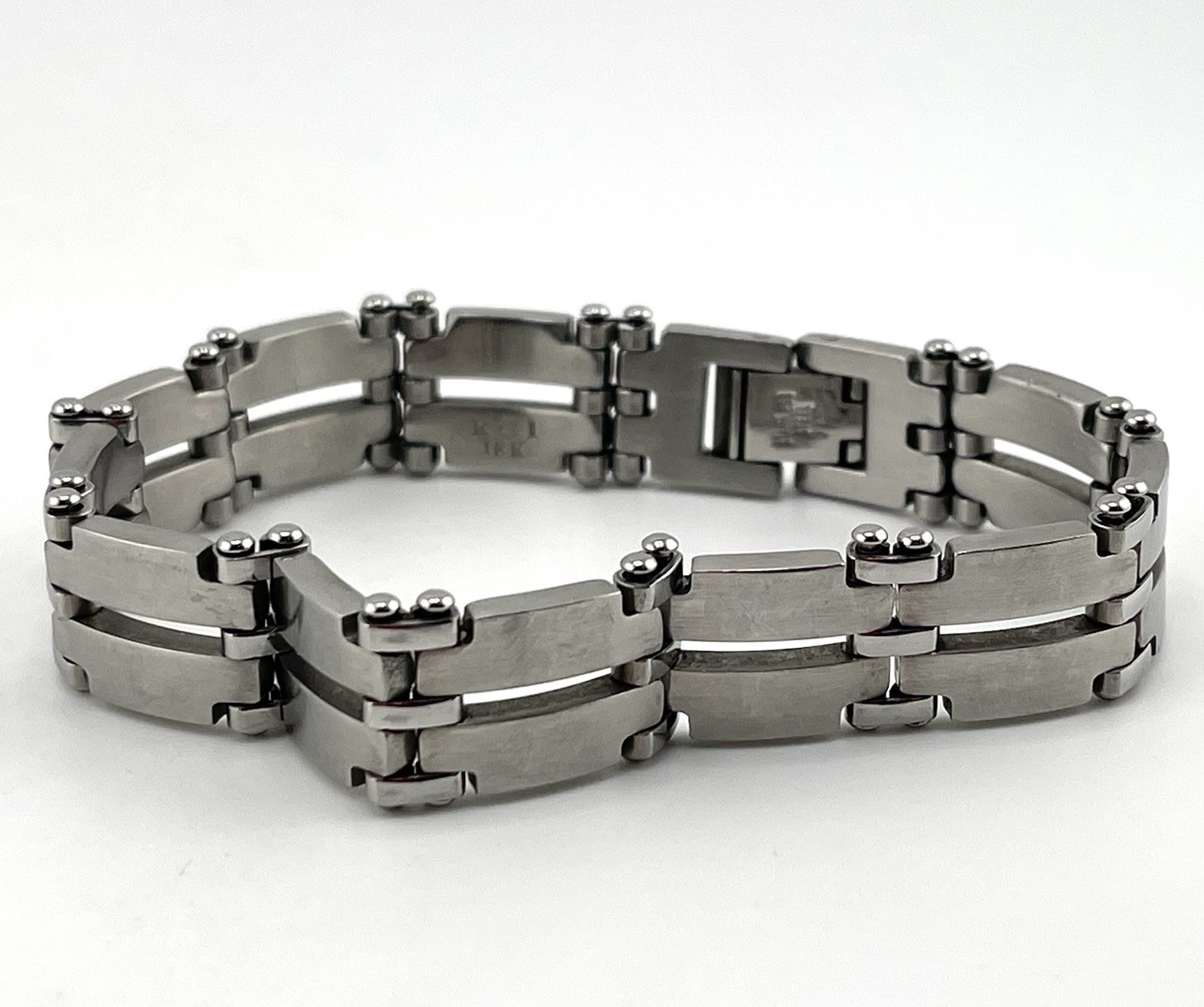 RCI Bracelet 18KT Stamped Gold Stainless Steel Mens Unisex Box Link 8.5 in