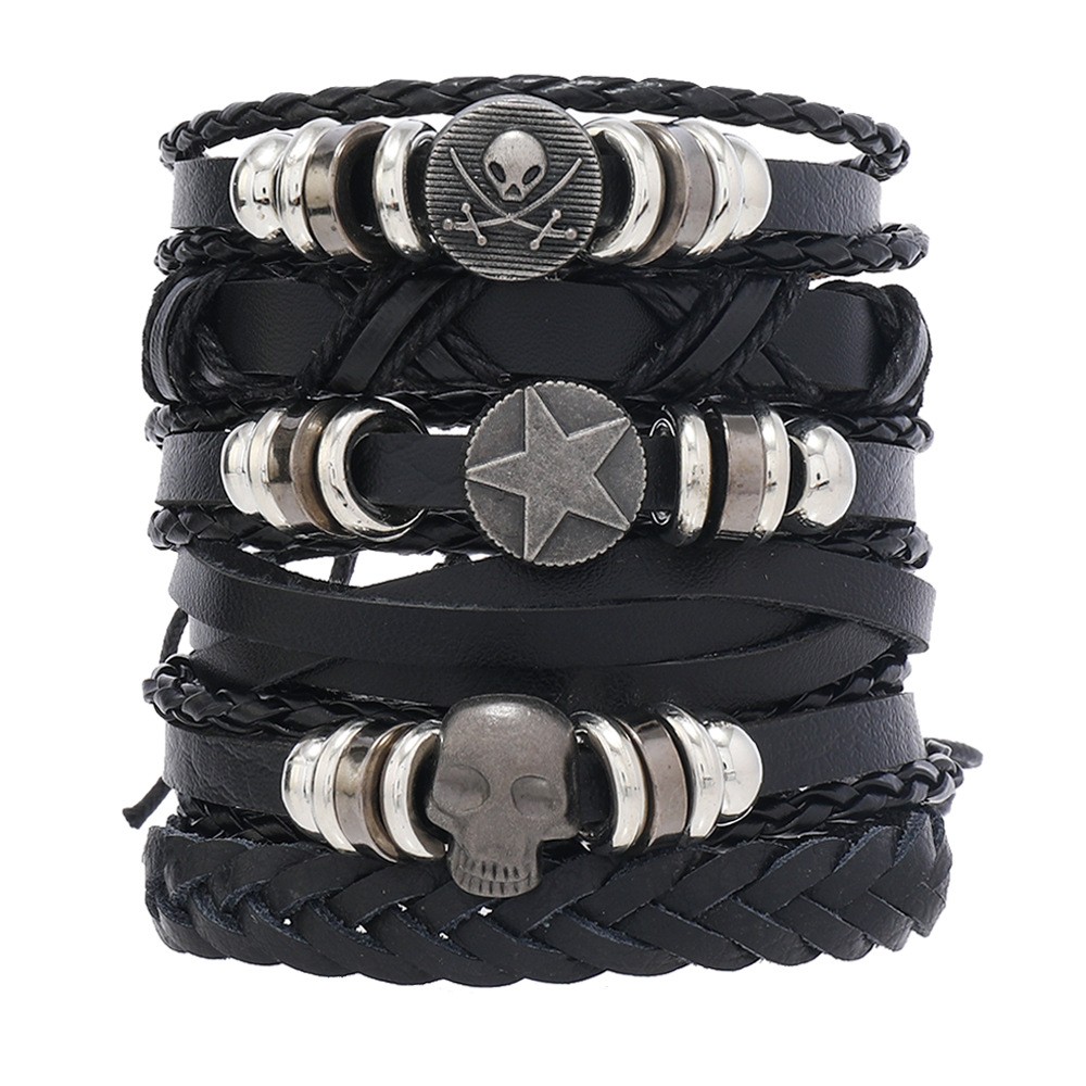 12/30 Wholesale Lot Hot Unisex Handmade Braided PU Leather Bracelet Wristband US