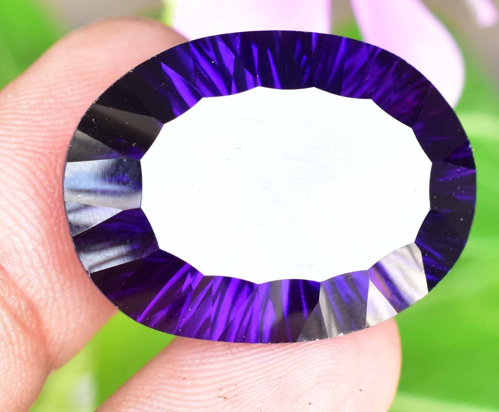 Untreated Natural Purple African Amethyst 41.95 CT Certified Oval Loose Gemstone