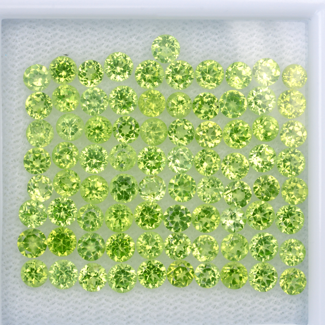 GENUINE SET! 10ct. 81PCS Best Unheated 100%Natural Green Peridot Round 3mm #5