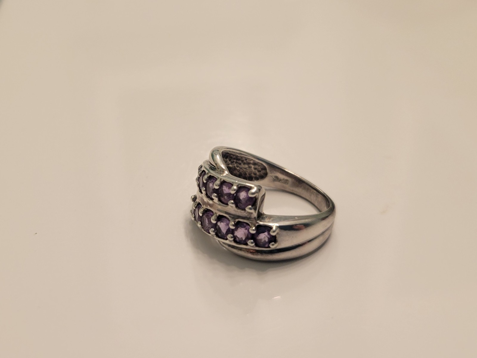 3 Ct Medium Shade Amethyst 925 Sterling Silver Ring Sz 7