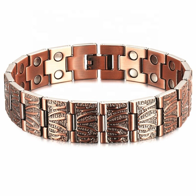 Magnetic pure copper link bracelet with 38 high quality magnet, free UK delivery