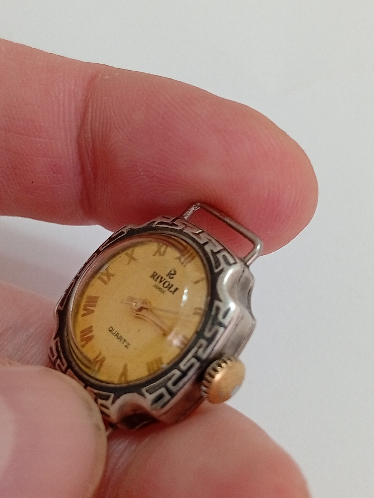 Vintage Rivoli Japan Quartz woman’s Watch – 800 Silver Case – For Parts