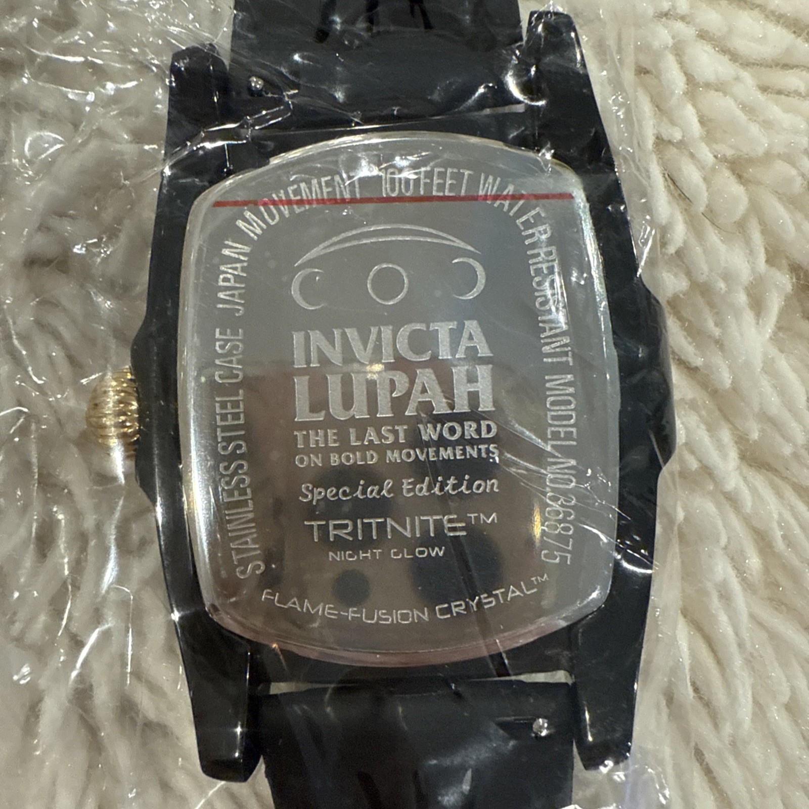 INVICTA Lupah Men 47mm Stainless Steel Steel Gold dial 36875 Quartz Rubber Band