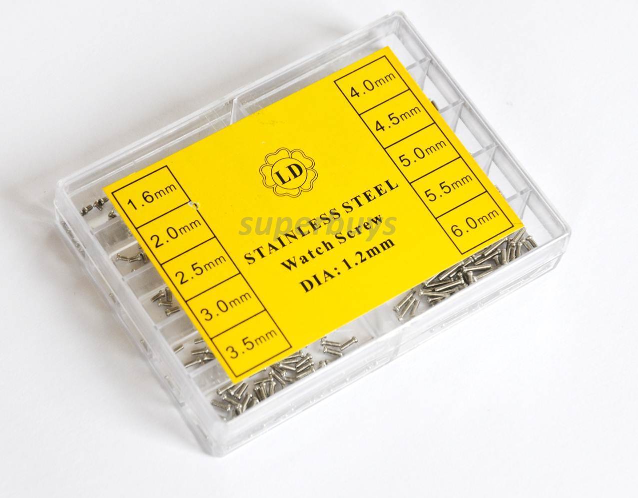 1.6 to 6mm Stainless Steel Small Micro Eyeglass Glasses Watch Screw Repair Kit