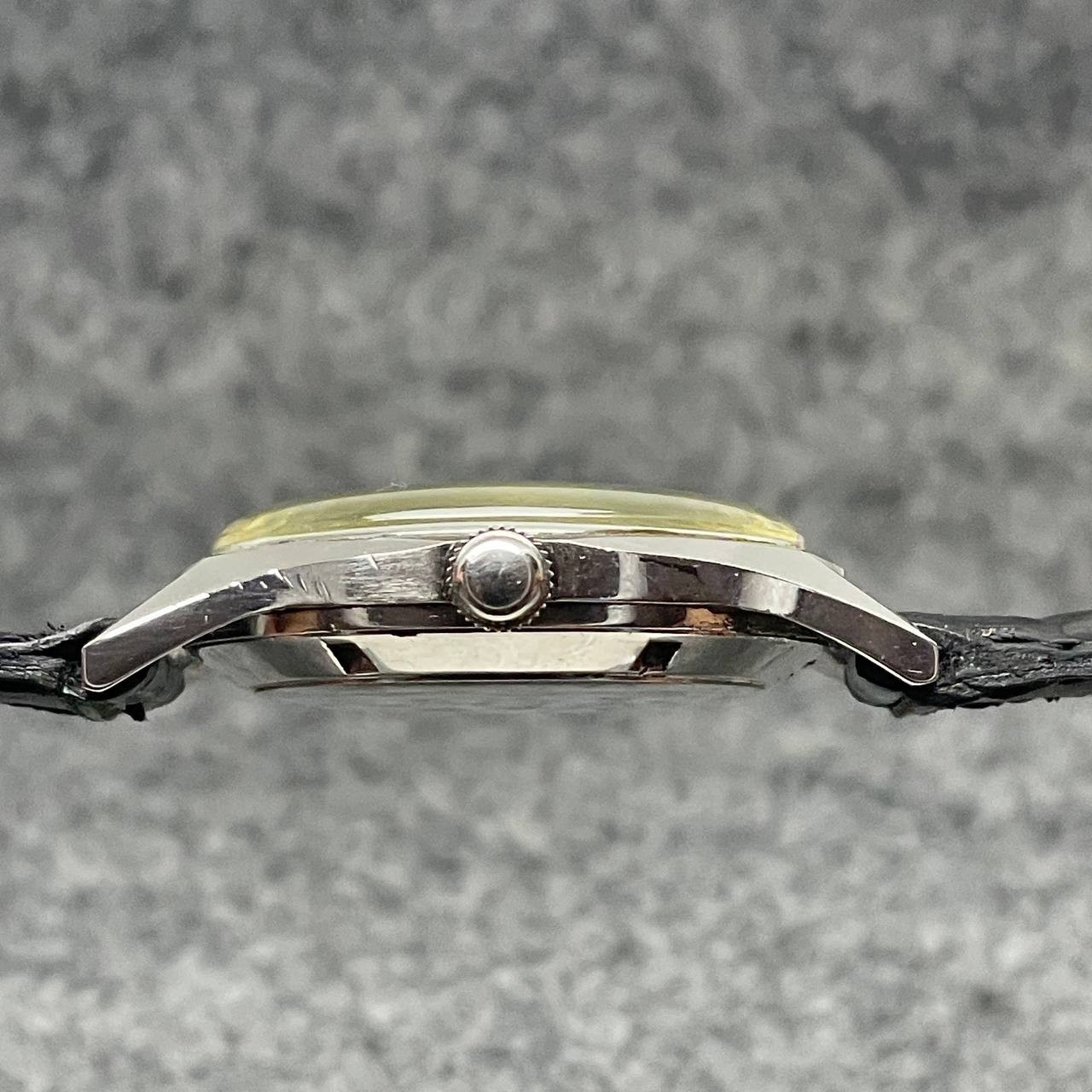 RARE GIRARD PERREGAUX GYROMATIC AUTOMATIC CAL 21.19 S STEEL SWISS WATCH Ca1970