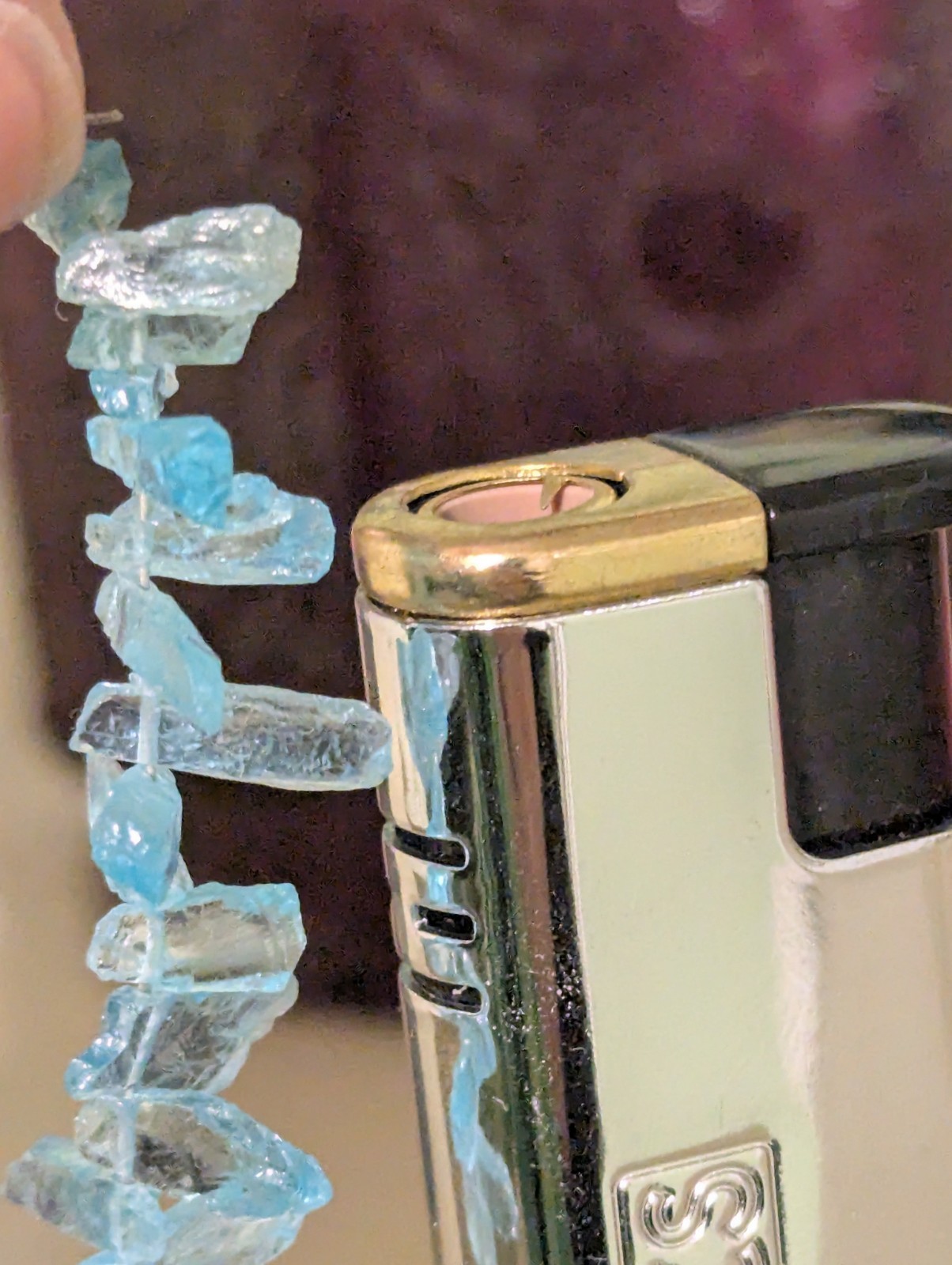 Light Blue sky apatite Crystal Bracelet 5.5 In
