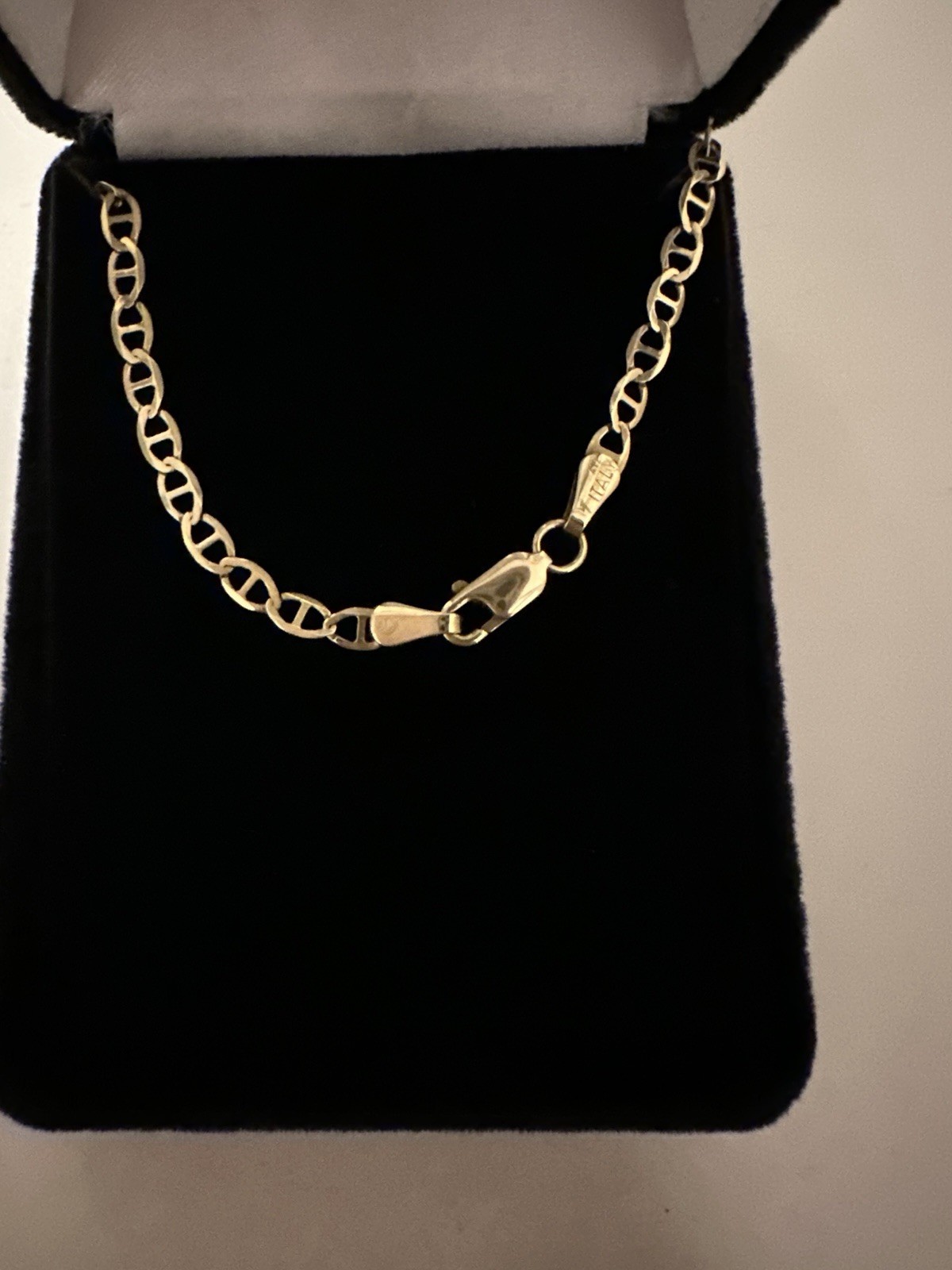 5.06g 10k Anchor Link Yellow Gold Chain Necklace 25.5” Italy ACA 3mm