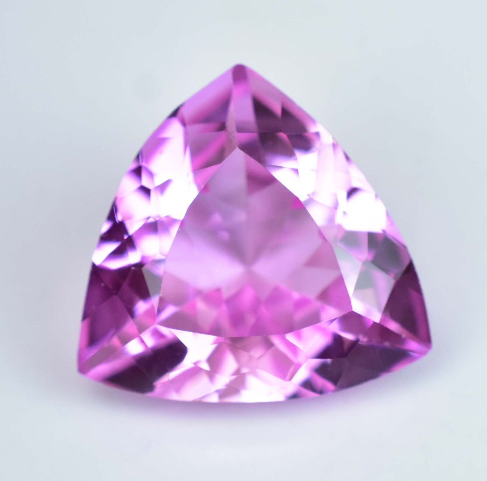 Stunning 14.30Ct Natural Mogok Pink Ruby Trillion Cut Certified Loose Gemstone