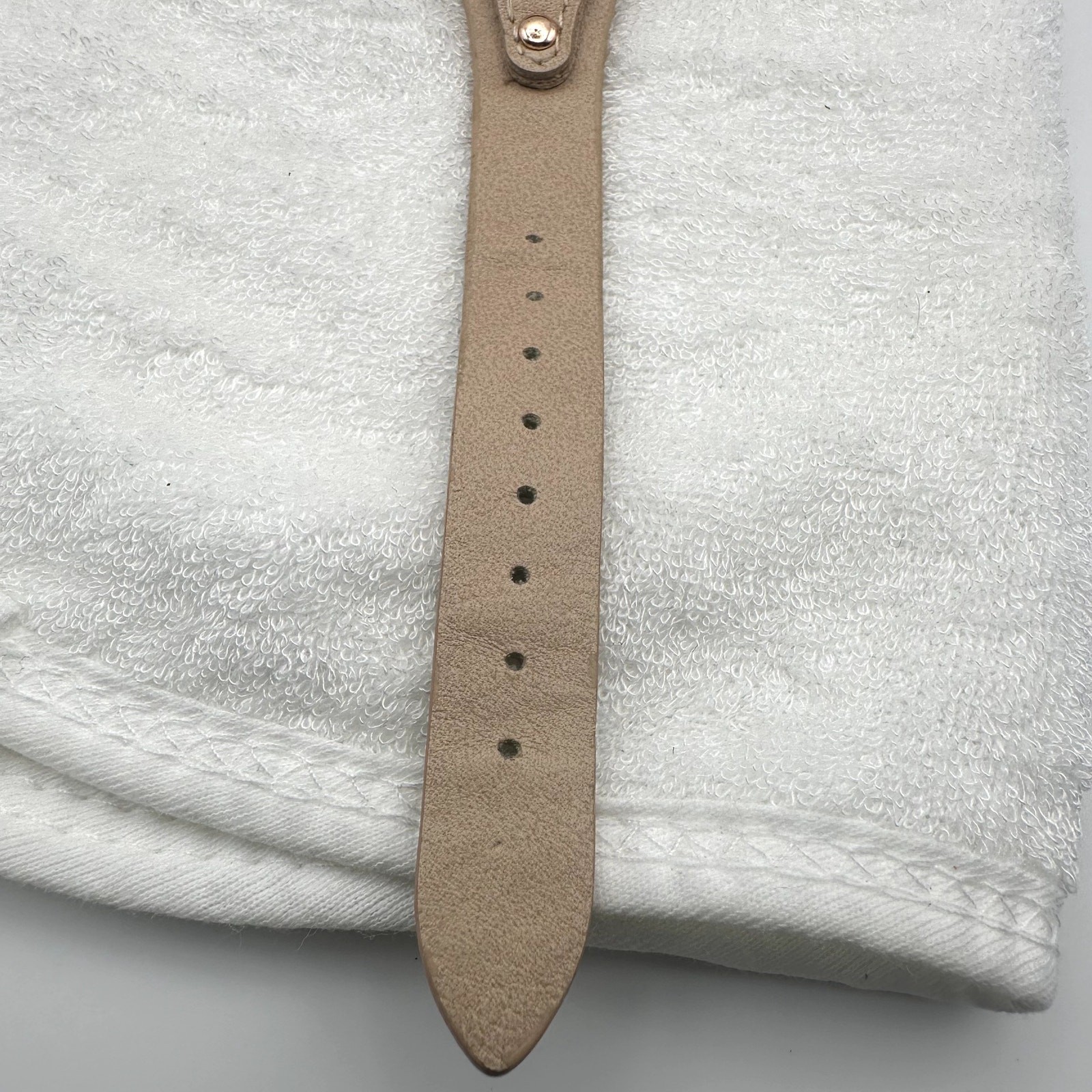 Rose Gold Tone Beige Strap Quartz Watch Women’s