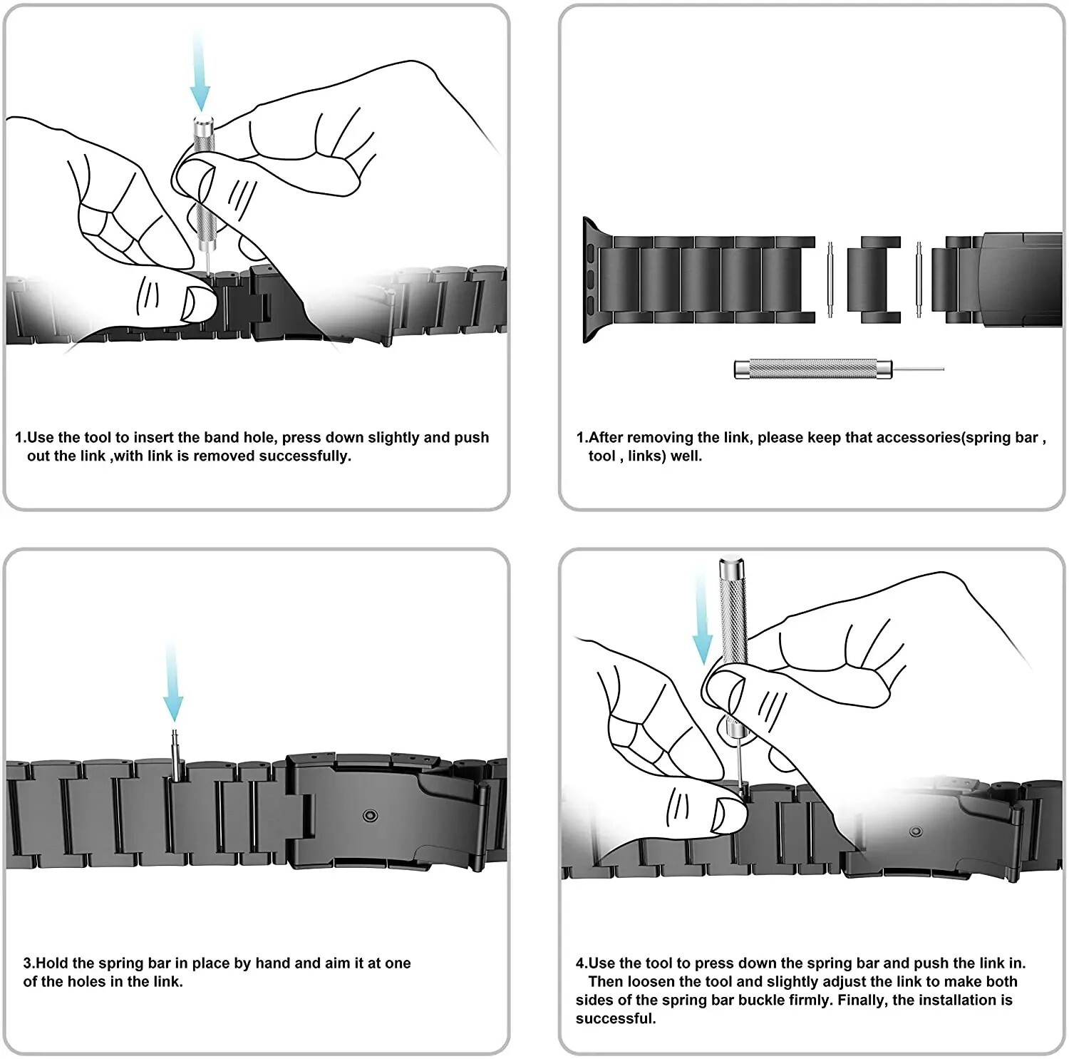 18mm 20mm 22mm Titanium Watch Band Wrist Strap Quick Release Universal Bracelet