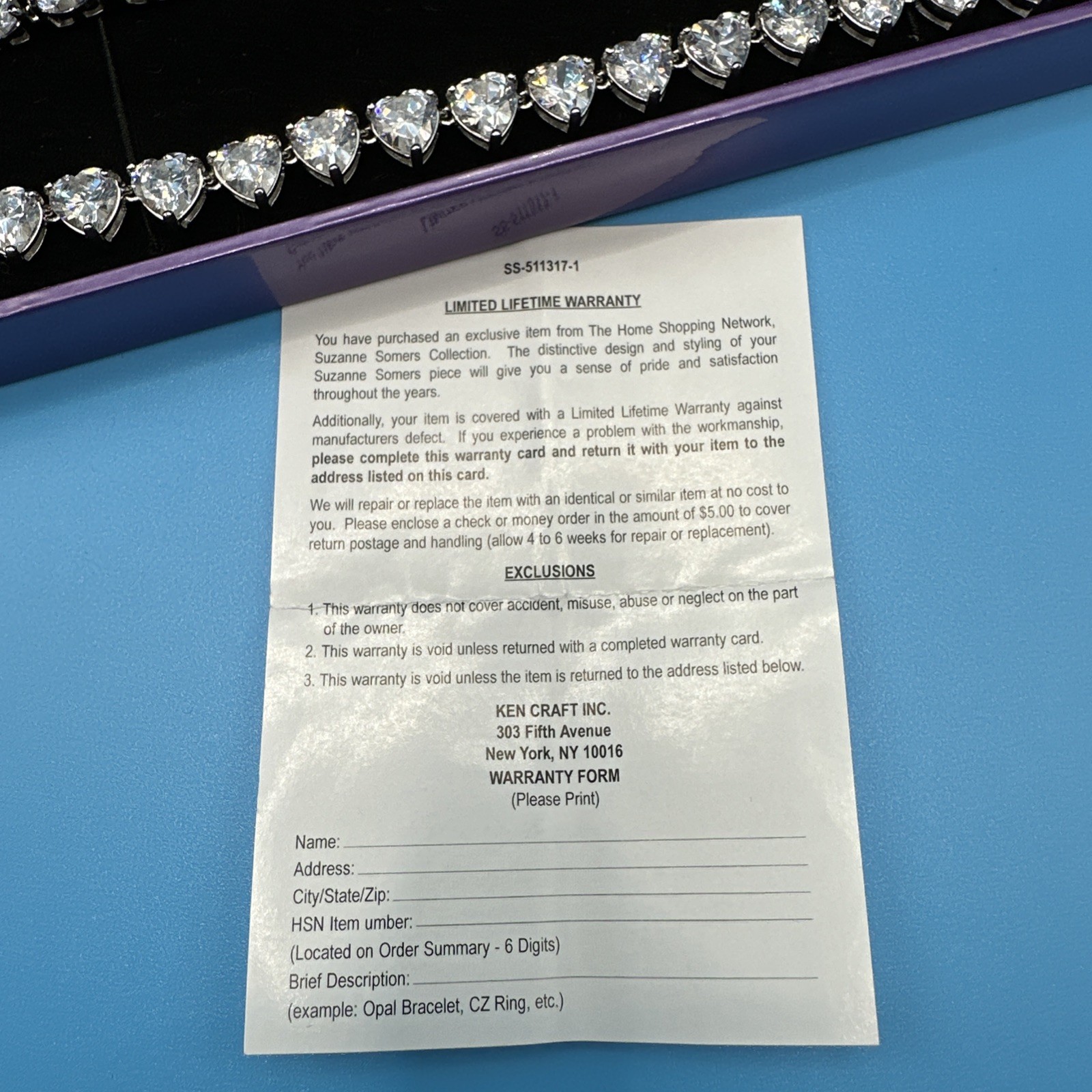 Ross Simons 925 Silver White/Colorless Heart Cut CZ Tennis Necklace 17″