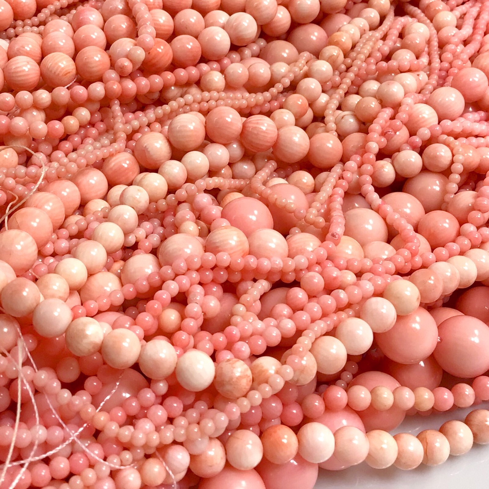 Pink Coral Angel Skin Smooth Round Loose Beads 15″ 2mm 3mm 4mm 6mm 8mm 10mm