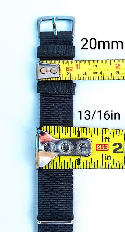Lot of 275 Black Military Style WRISTWATCH BANDS 20mm-25.5cm New old/stock Bulk