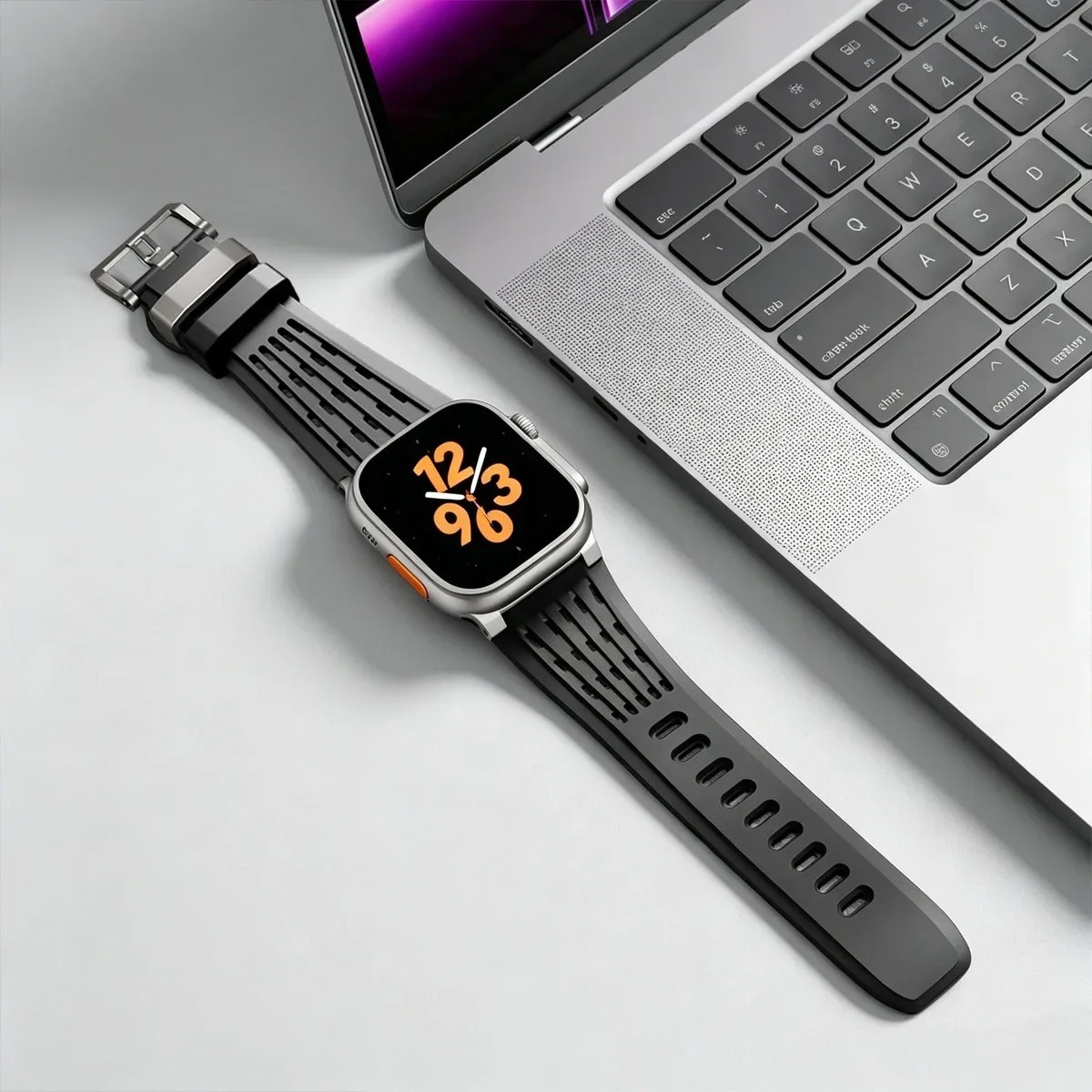 Soft Silicone Sport Band Apple Watch 10 11 Ultra 1 2 3 49mm 46mm 45mm 44mm Strap