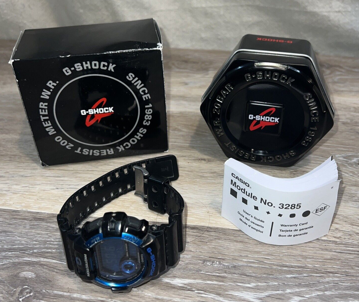 Casio Men’s Watch G-Shock Quartz Blue Digital Dial Black Resin Strap G8900A-1