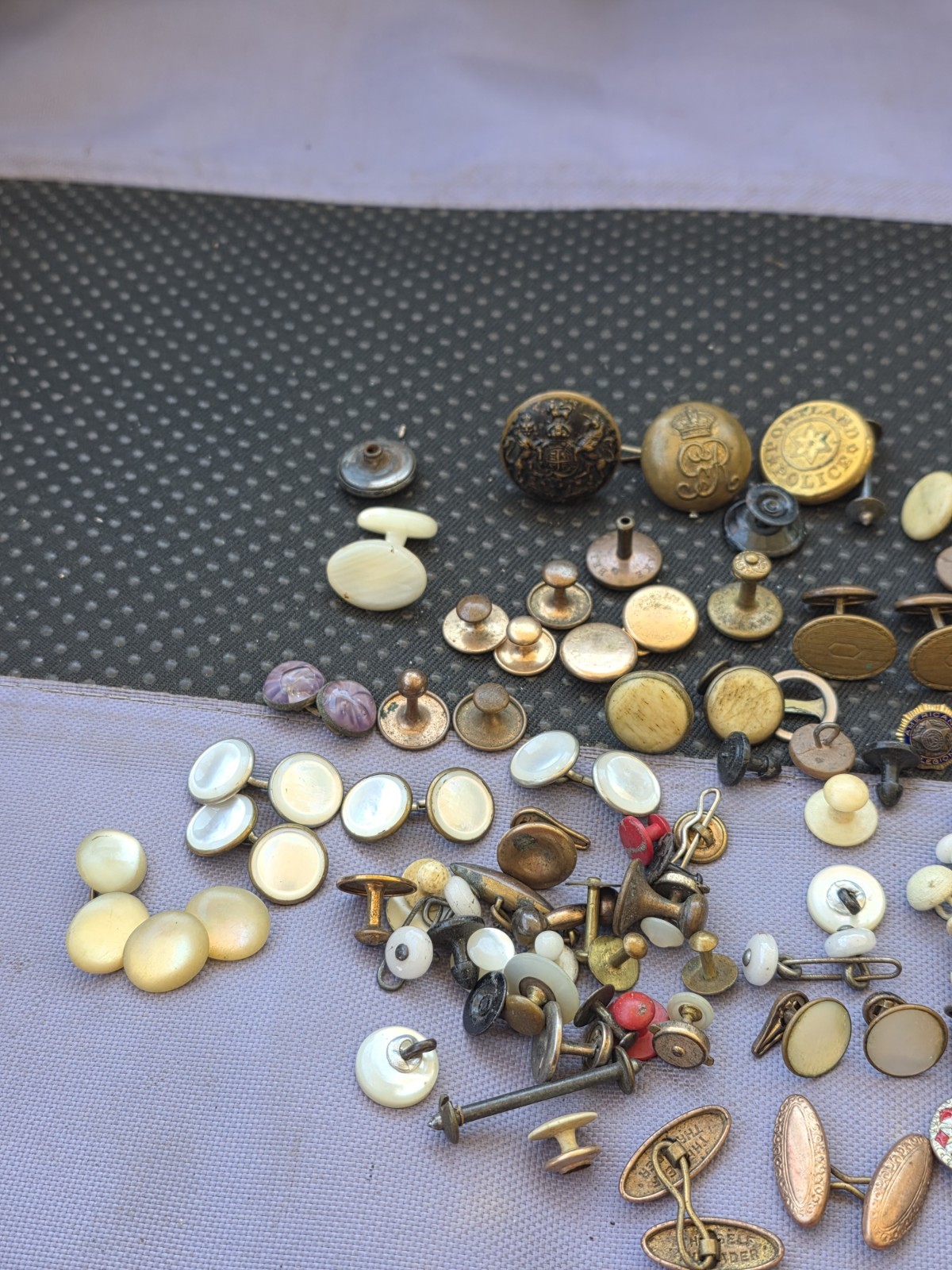 Vintage Victorian,Nouveau Cufflinks & Buttons Lot Pre Owned Condition D3