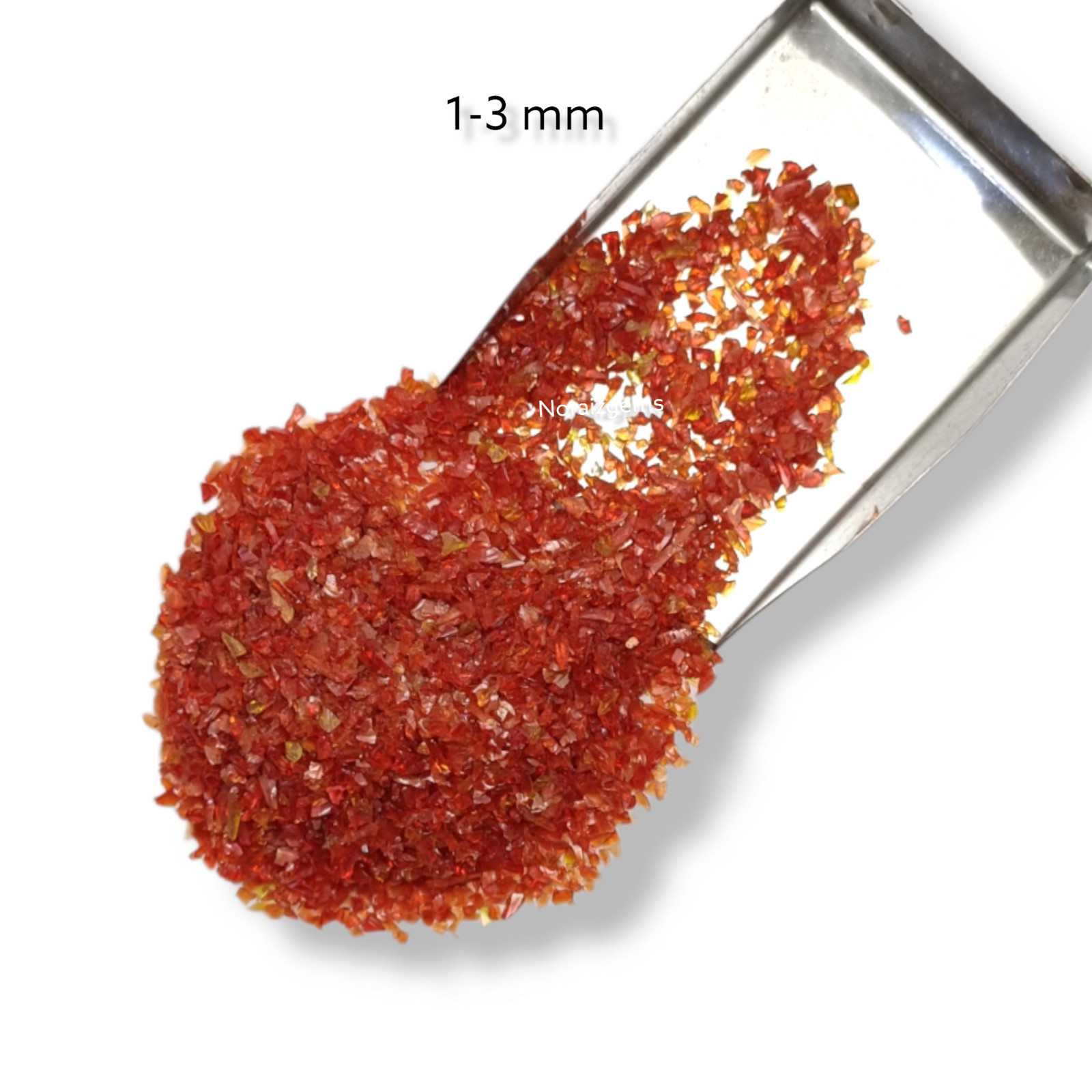 Crushed Orange Hydro Quartz Gemstone Coarse For Woodworking, Ring Inlay, Resin
