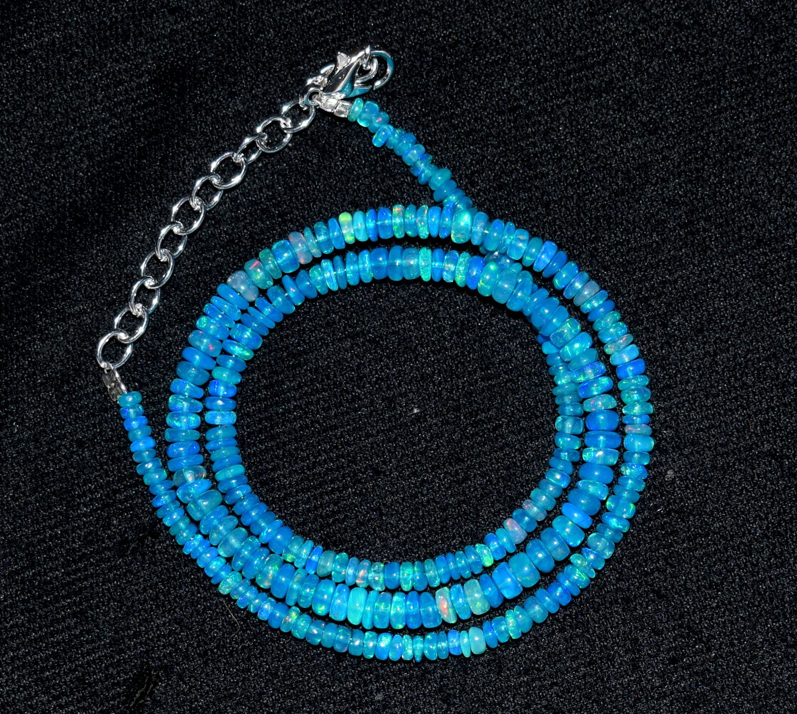 16″Natural ethiopian Opal Welo Fire Opal Gemstone Beads 1 Necklace Black Friday