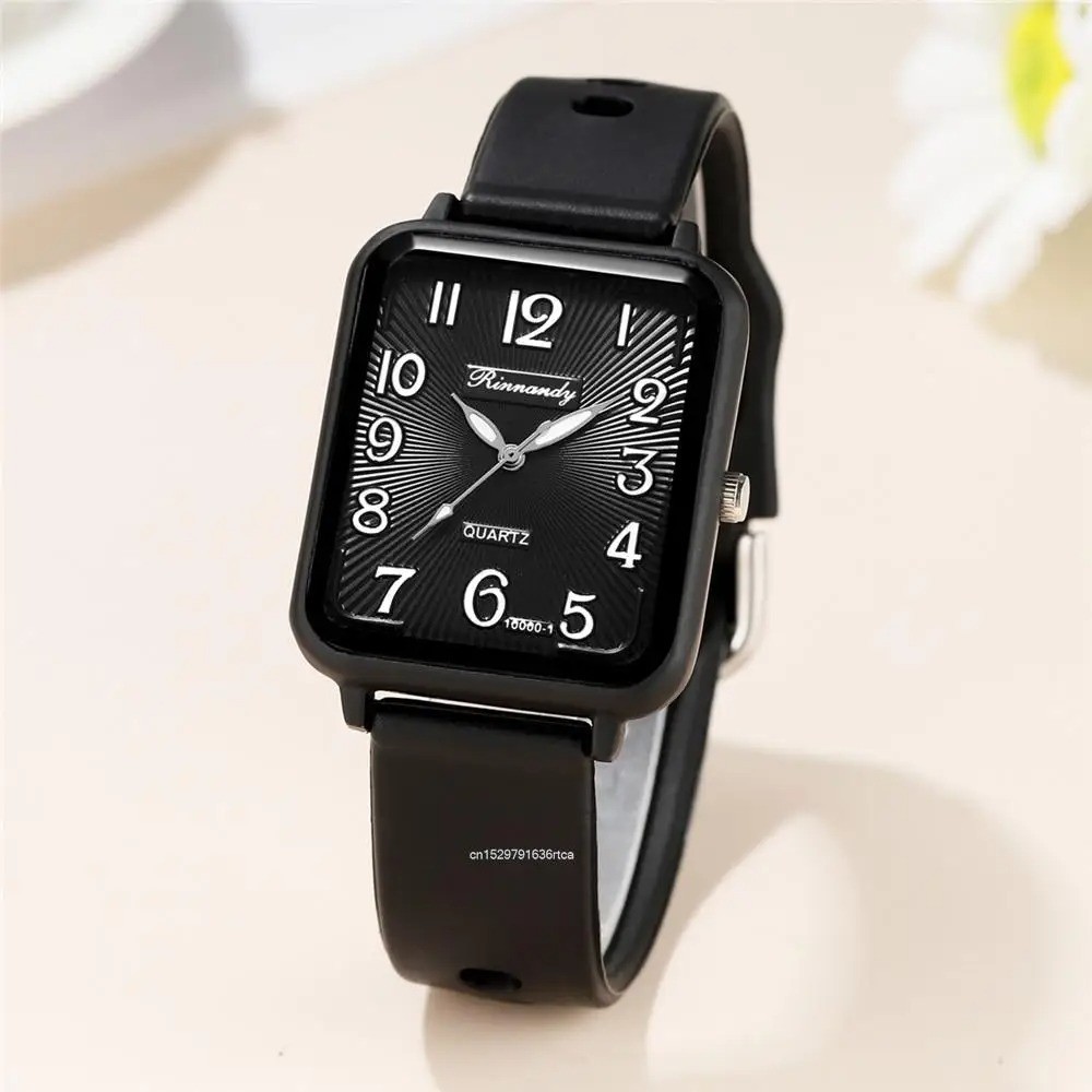 Silicone Strap Ladies Fashion Lady Hot Sales Brands Leisure Recta