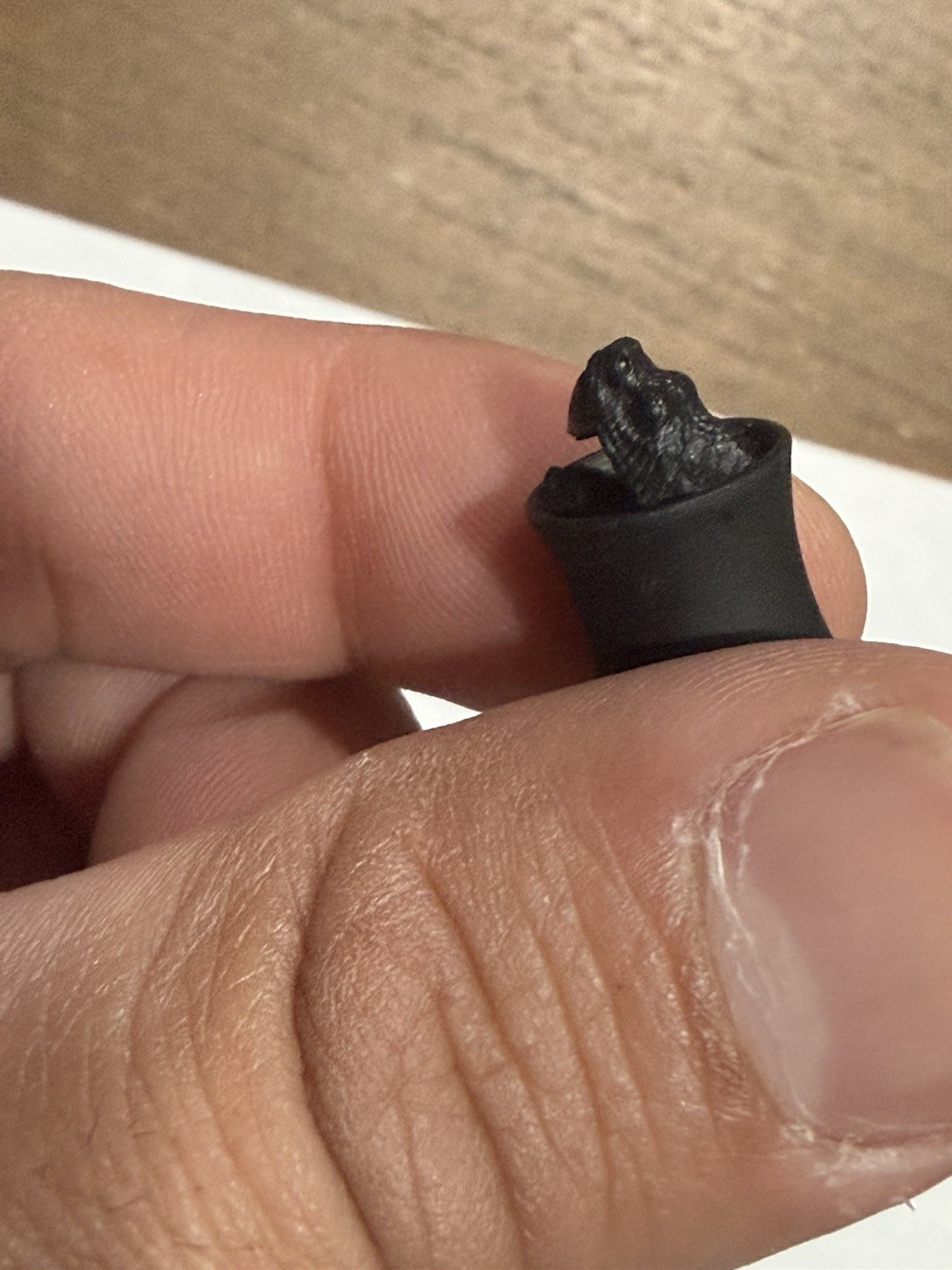 00G 10mm Black Snake Head Ear Tunnels Plugs Pair 3D Printed Viper Cobra Fangs