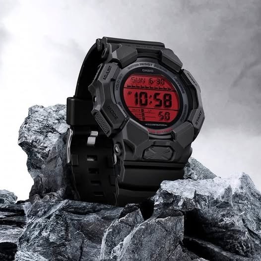 Casio G-Shock GD-010BBR-1D Red Digital Big Display Black Resin Men’s Sport Watch