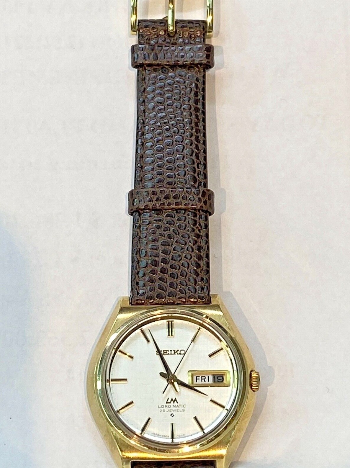 Wrist Man Watch 25 Jewels Manual Automatic SEIKO 5606–7010 Vintage Japan Made