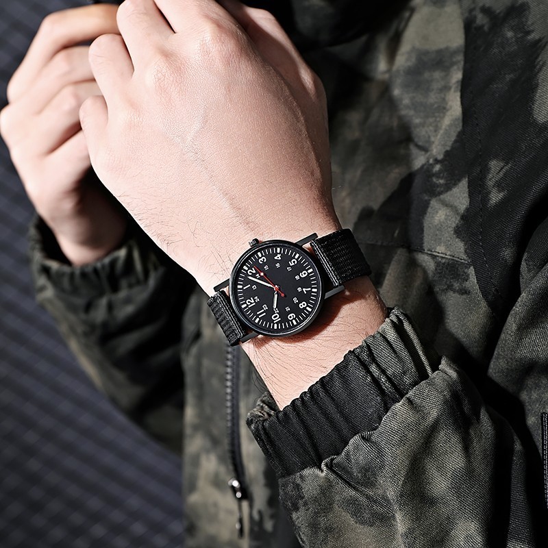Men Military Watch Quartz Casual Analog Sports Wristwatch Nylon Strap Luminous