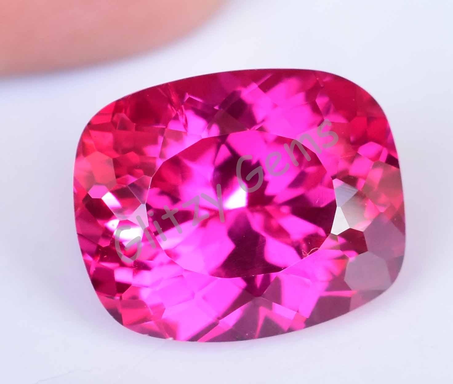 Natural Pink Ruby Mogok 20.00 Ct Cushion Stunning CERTIFIED Loose Gemstone