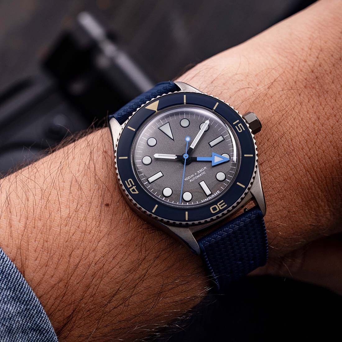 Undone Basecamp Explorer Automatic Titanium Blue Grey Silicone Men’s Watch