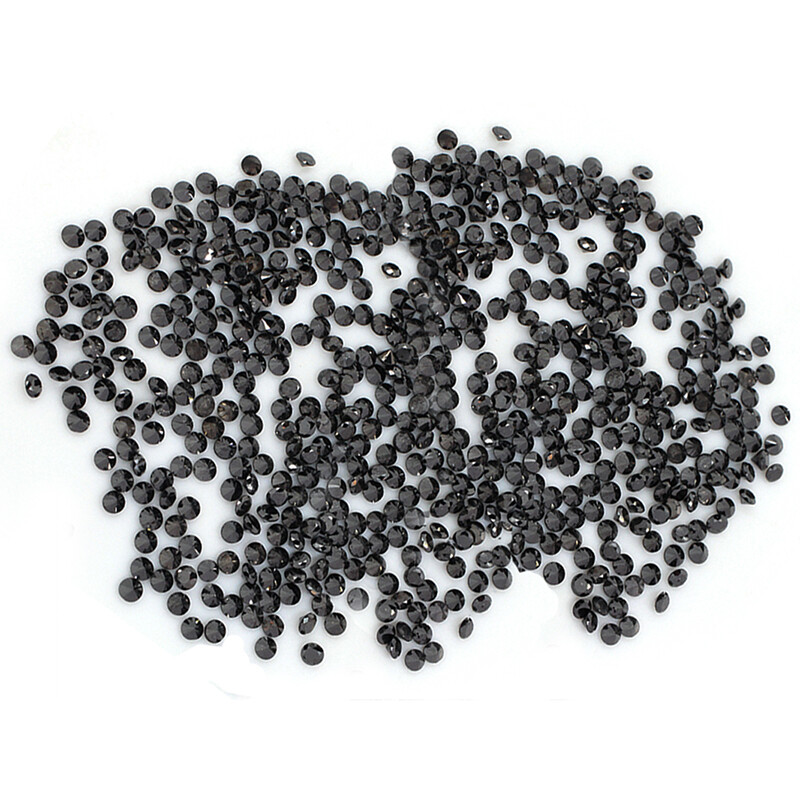 Loose Black Diamond Round Parcels Set of 10 stones in each size 0.70MM-1.90MM