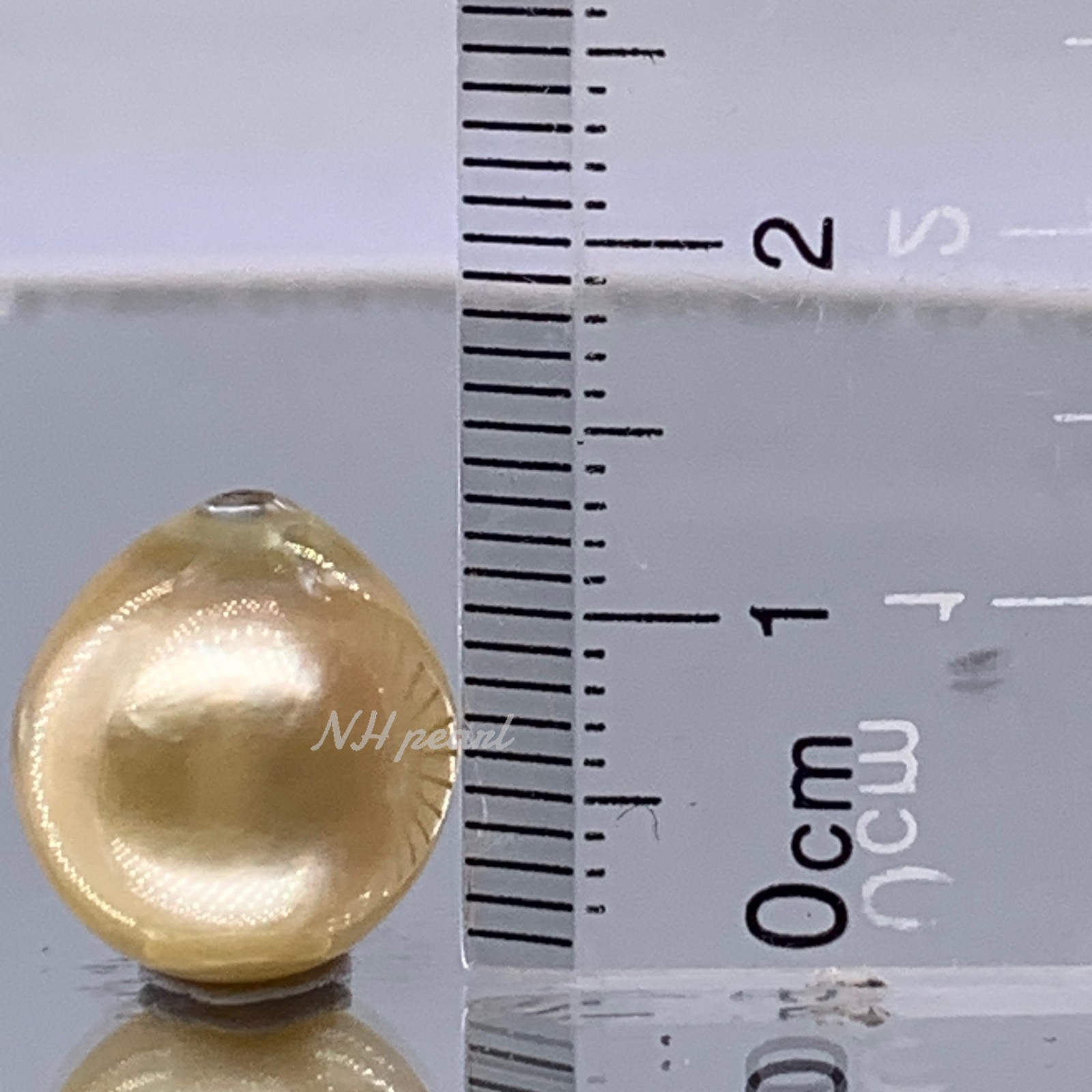 South Sea Pearl Near round 12mm x 13.4mm Lombok Indonesia 2.66g undrilled