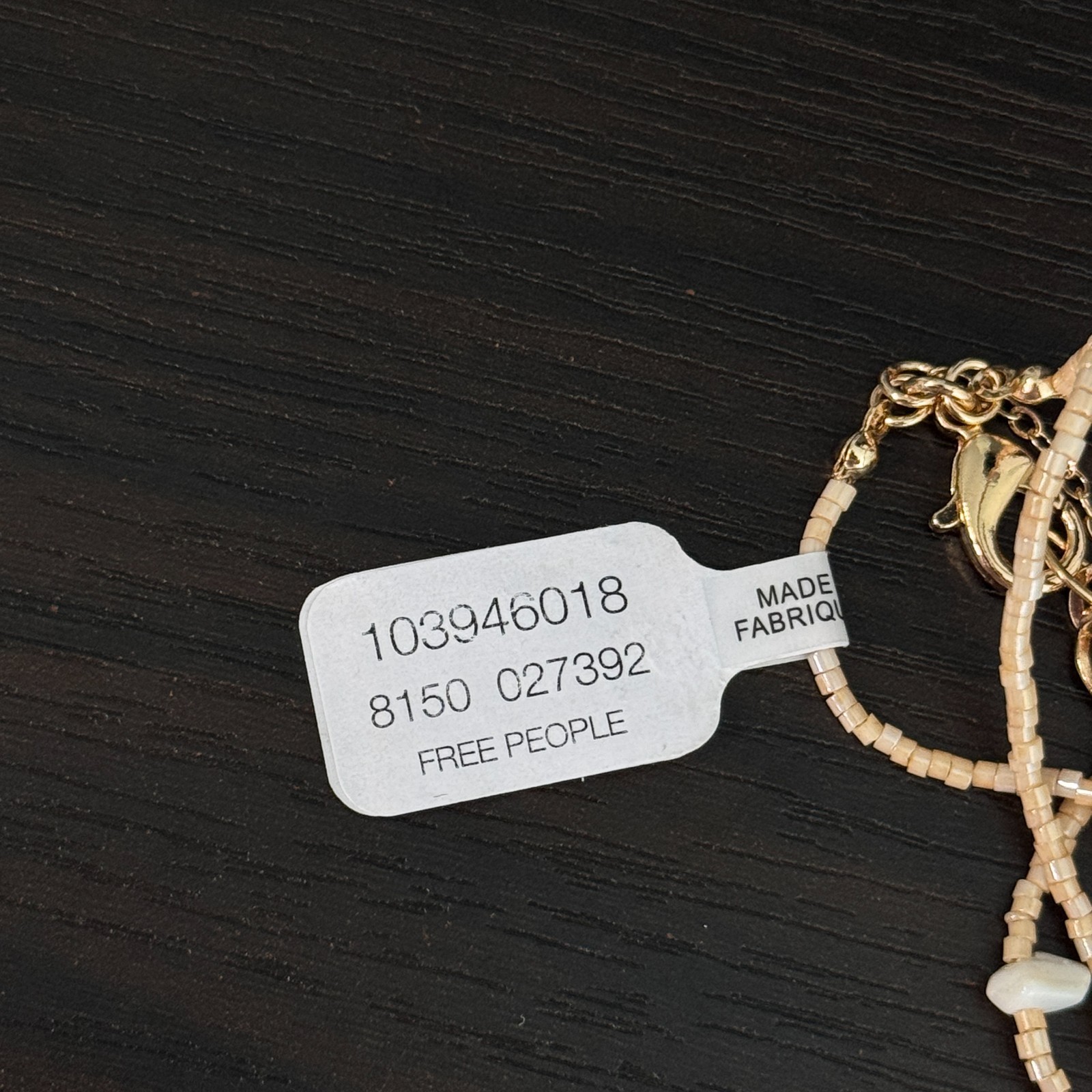 Free People Ariana Ost Something Beautiful Necklace Beaded Layer Cross Statement