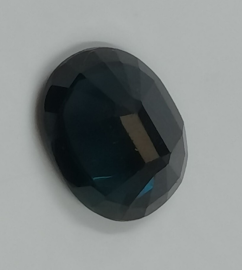 Blue Sapphire 1.52 Carat Oval Genuine Very Slight Purplish to Greenish blue