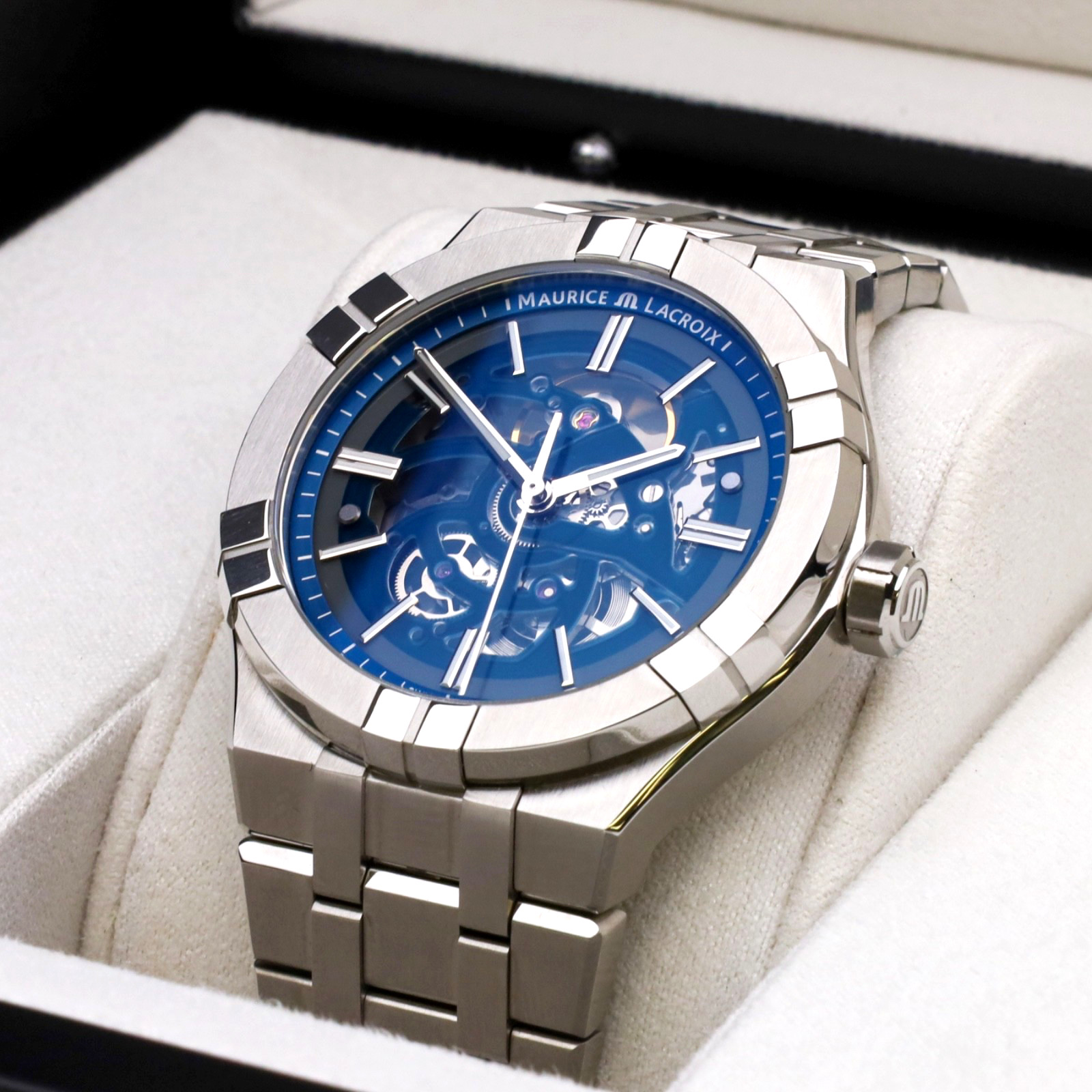 2025 MAURICE LACROIX AIKON SKELETON AI6008-SS00F-031-C UNWORN, Box, Papers