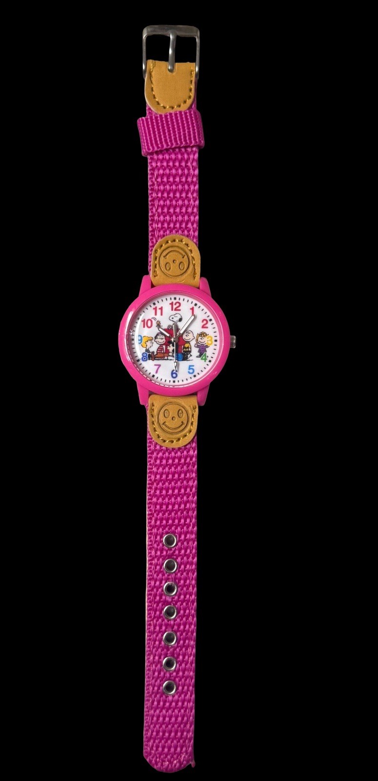 V885 QUARTZ MOVEMENT DARK PINK SNOOPY WATCH KID/ADULT