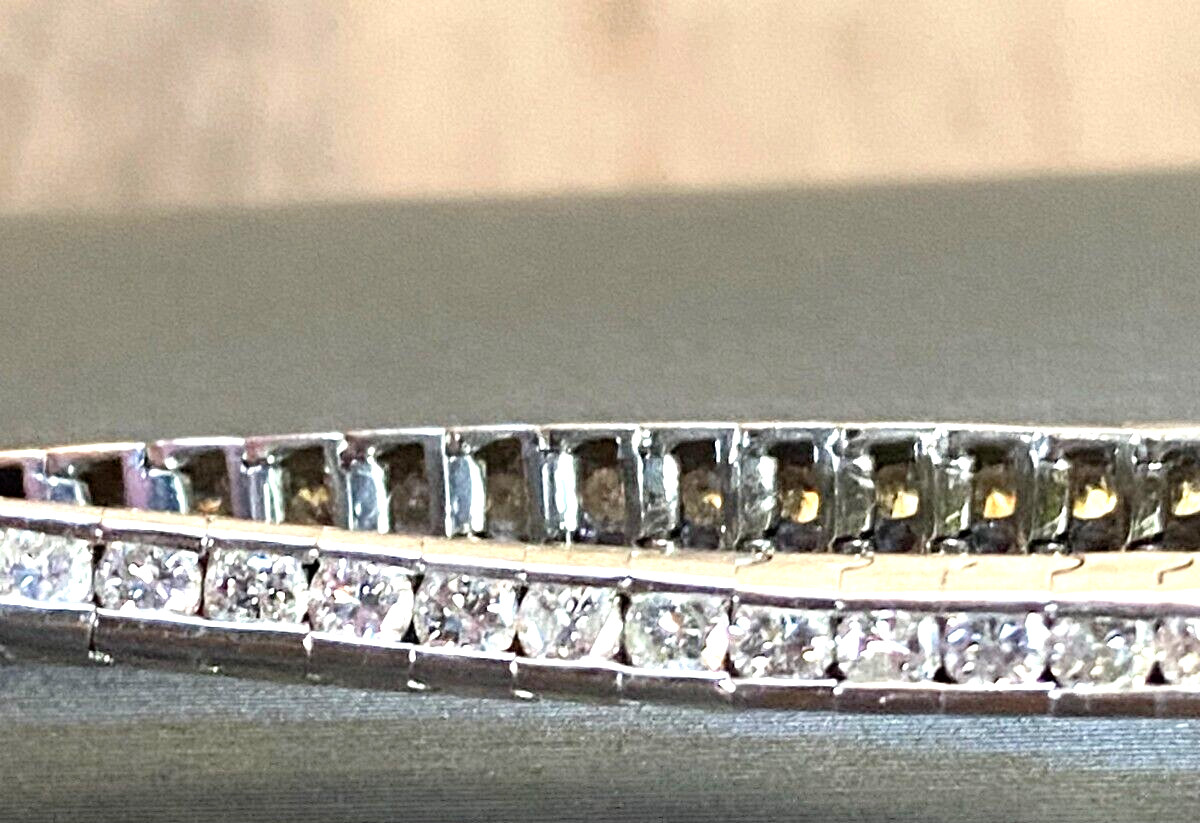 SI 1-H~ 2.0 ctw Round Cut Natural Diamond Tennis Bracelet 14k Solid White Gold