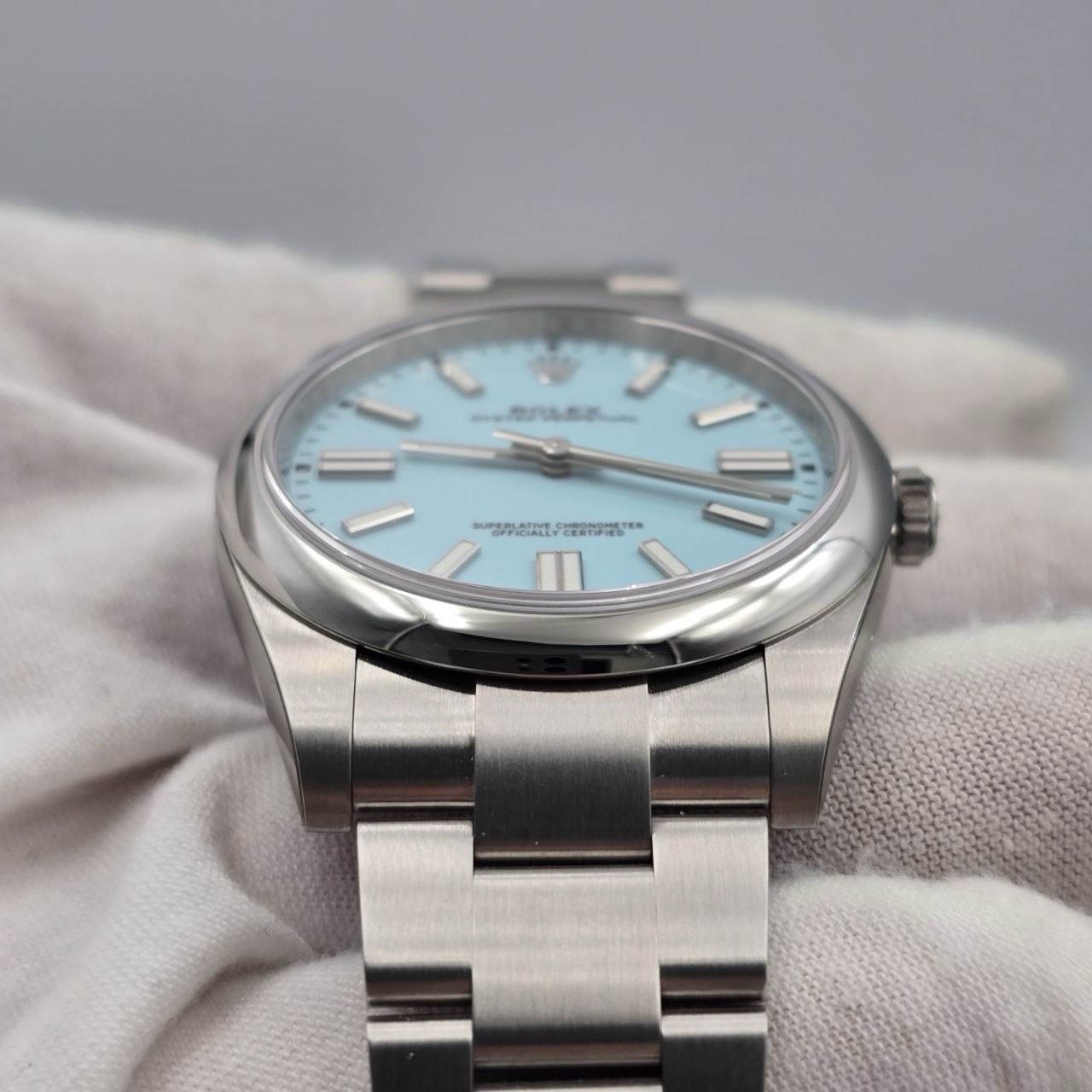 NEW STICKERED 2021 Rolex Oyster Perpetual 41mm Turquoise Blue 124300 BOX