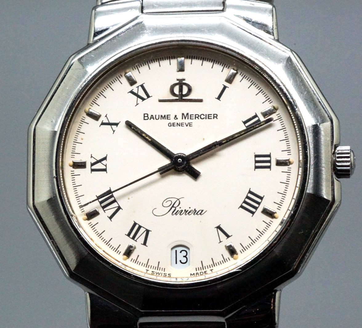 Baume & Mercier Riviera 5131.2 Vintage Quartz Men’s Watch 34mm Roman White Dial