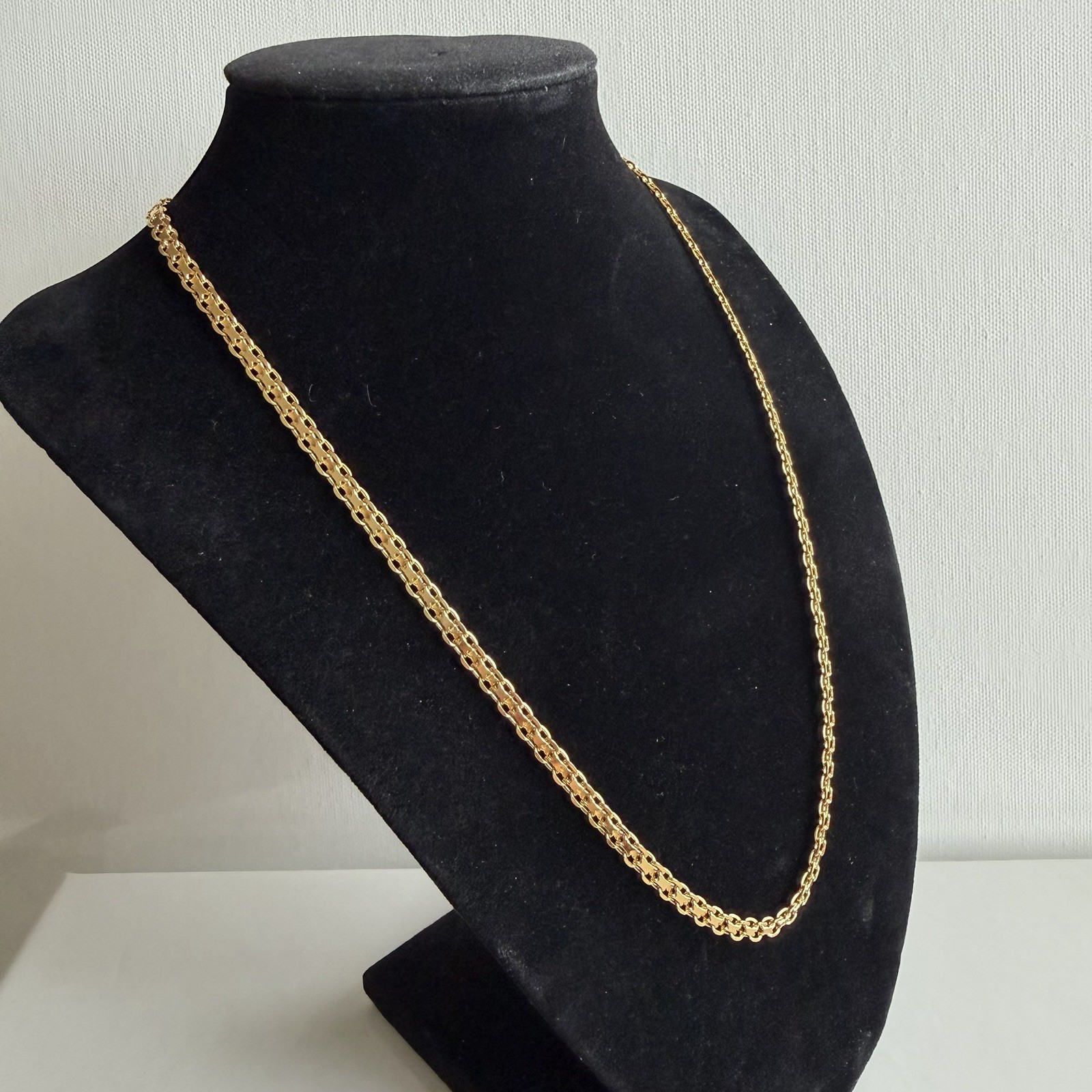 Vintage Milor Italy Sterling Silver 925 Gold Plated Necklace Approx 20 in
