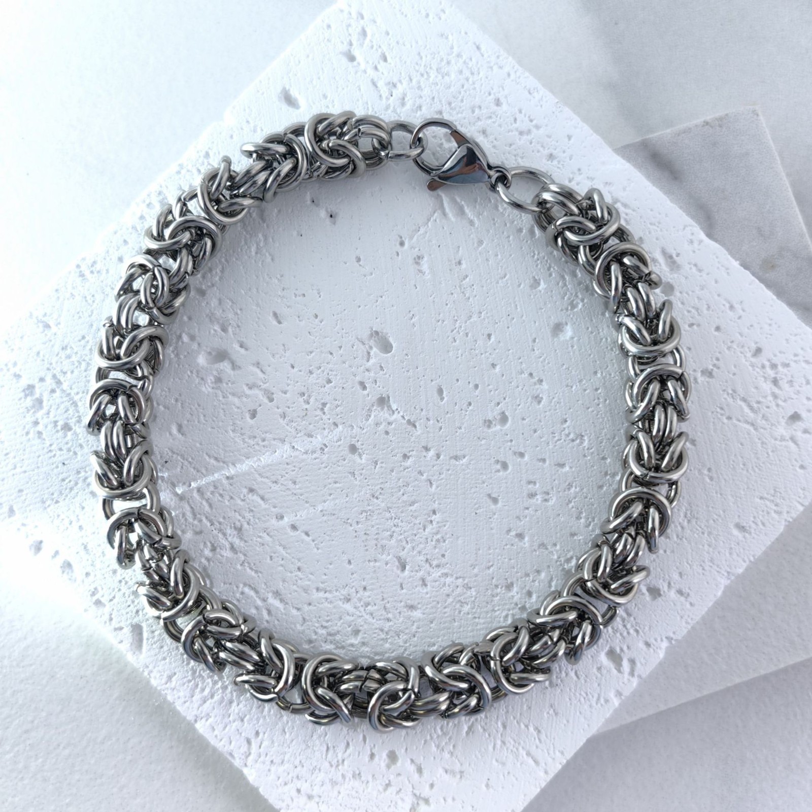 Vintage Silver Plated Alloy Circle Cluster Braided Lantern Chain Bracelet