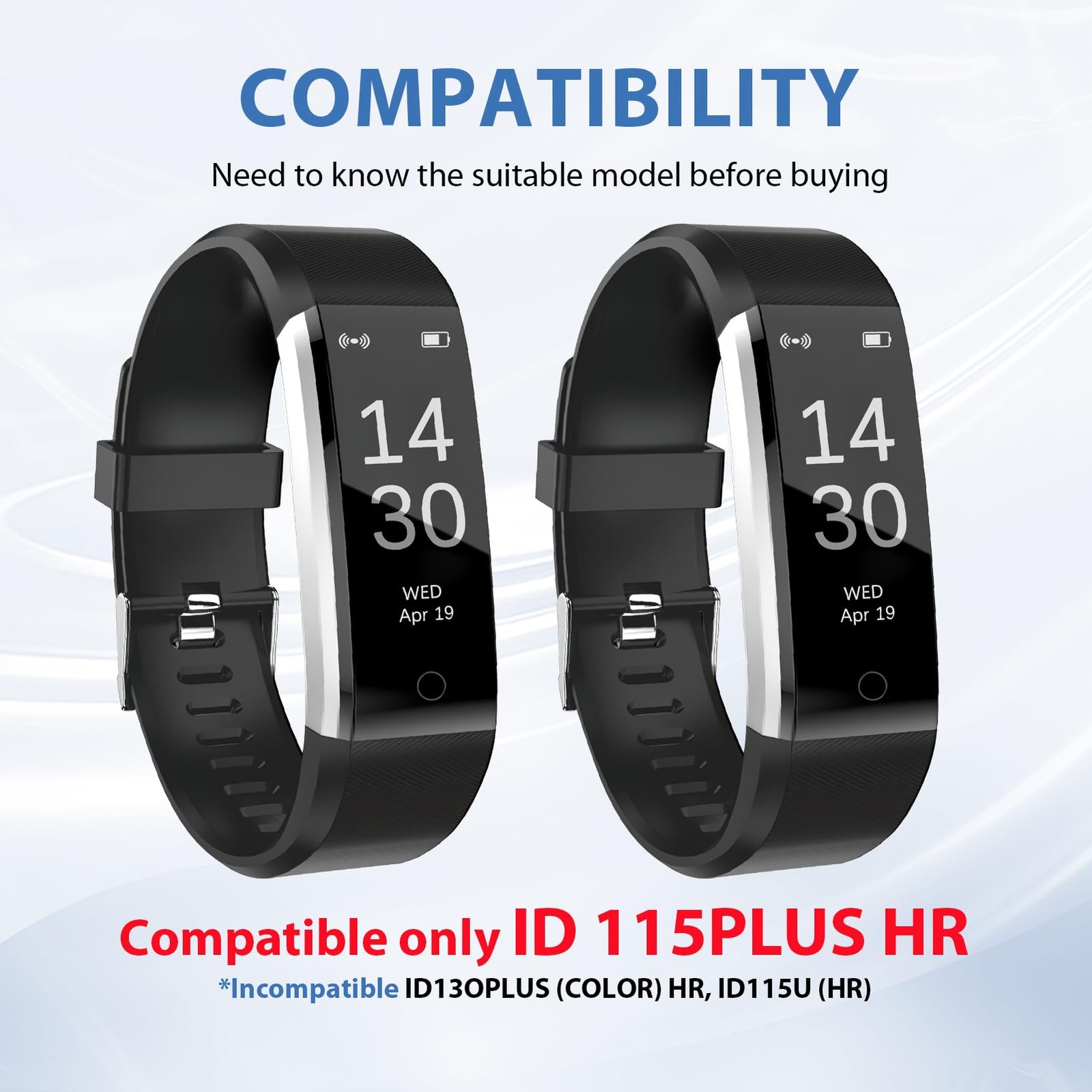 Vocect Watch Bands Compatible with ID115 Plus HR Fitness Tracker, Replacement…