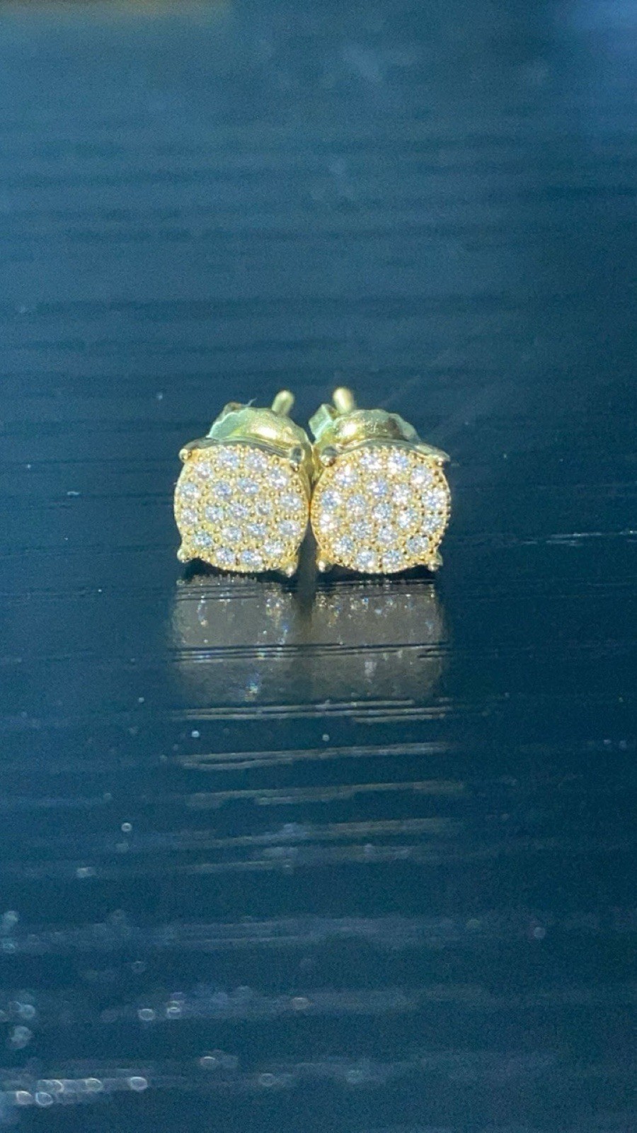 14k Gold Lab-Created Diamond Stud Earrings