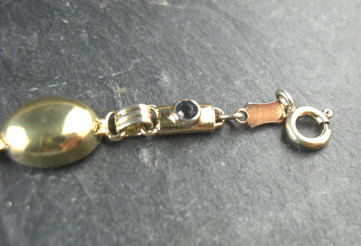 Bracelet Italy Gold Plated Oval Elements 925 Sterling Silver