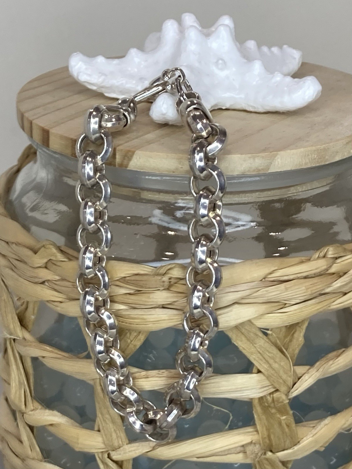 MILOR Italy Sterling 925 Rolo Link Bracelet 7.5 Inches Long – 15.5 Grams