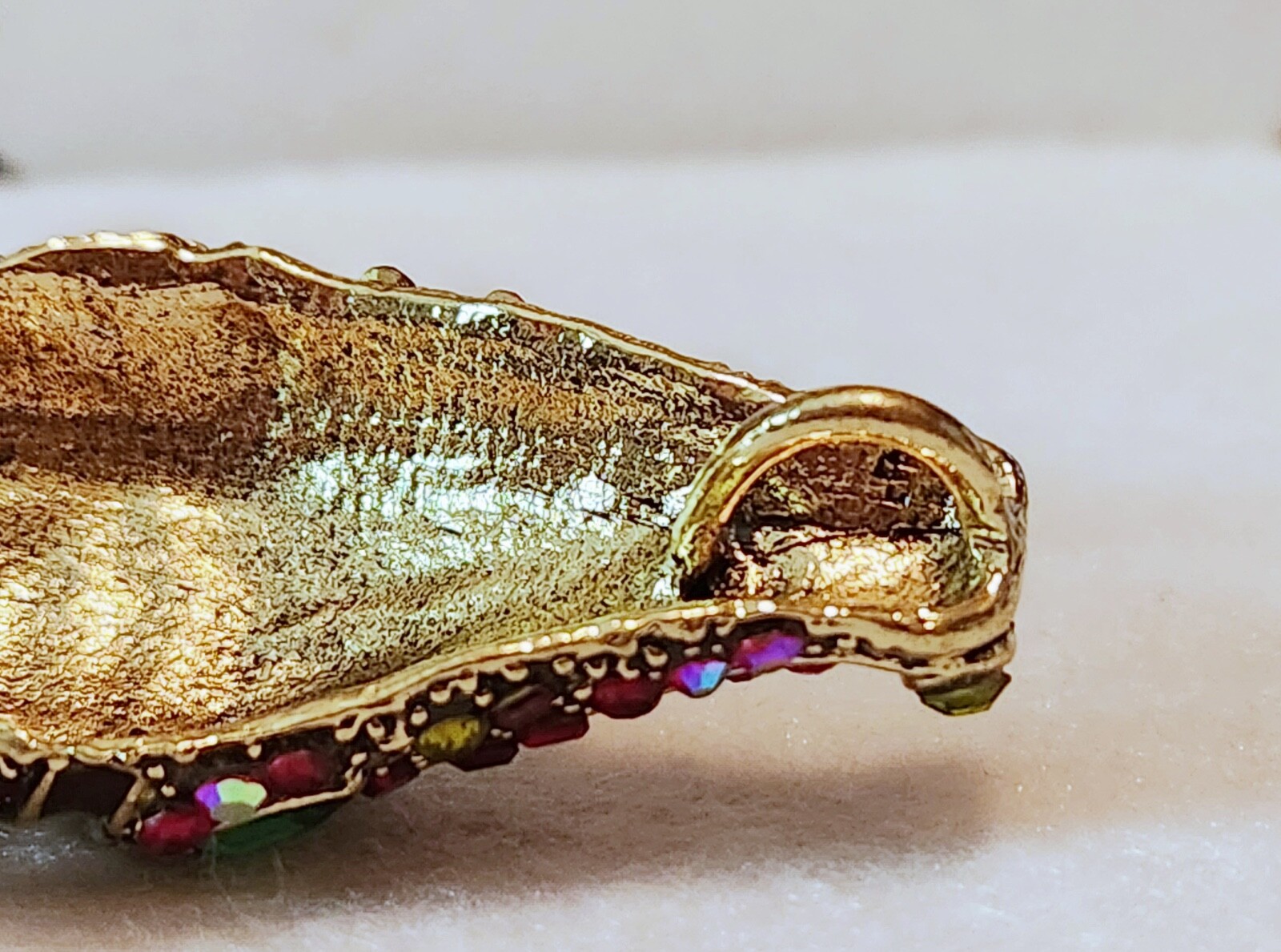 Giant & BEAUTIFUL RHINESTONE & ENAMEL Alligator /Crocodile BROOCH PIN 5.5″ x 2″