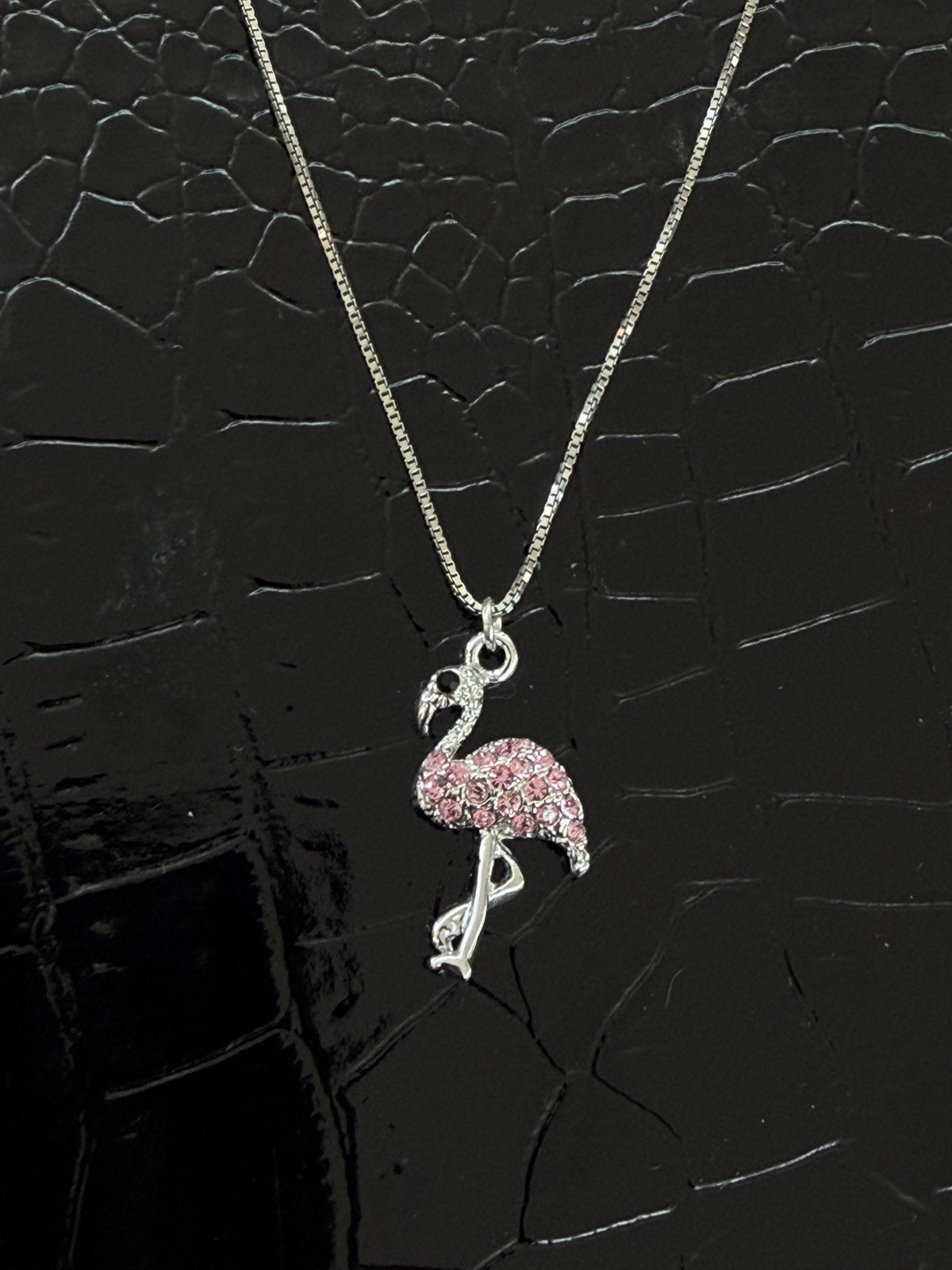 925 Sterling Silver Flamingo Necklace – Flamingo Pendant – Tropical Bird Jewelry