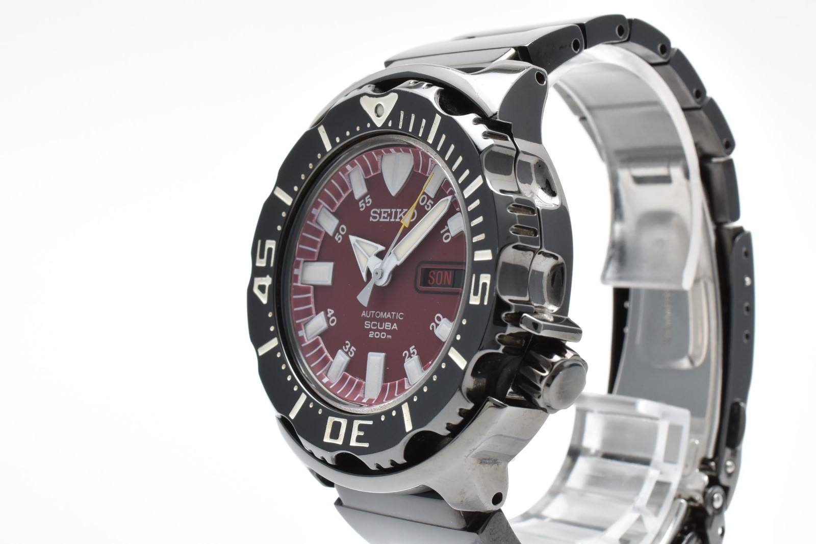[EXC+5] SEIKO Night Monster 7S26-03G0 Diver 200m AT 21J Red Dial Men’s Watch JP